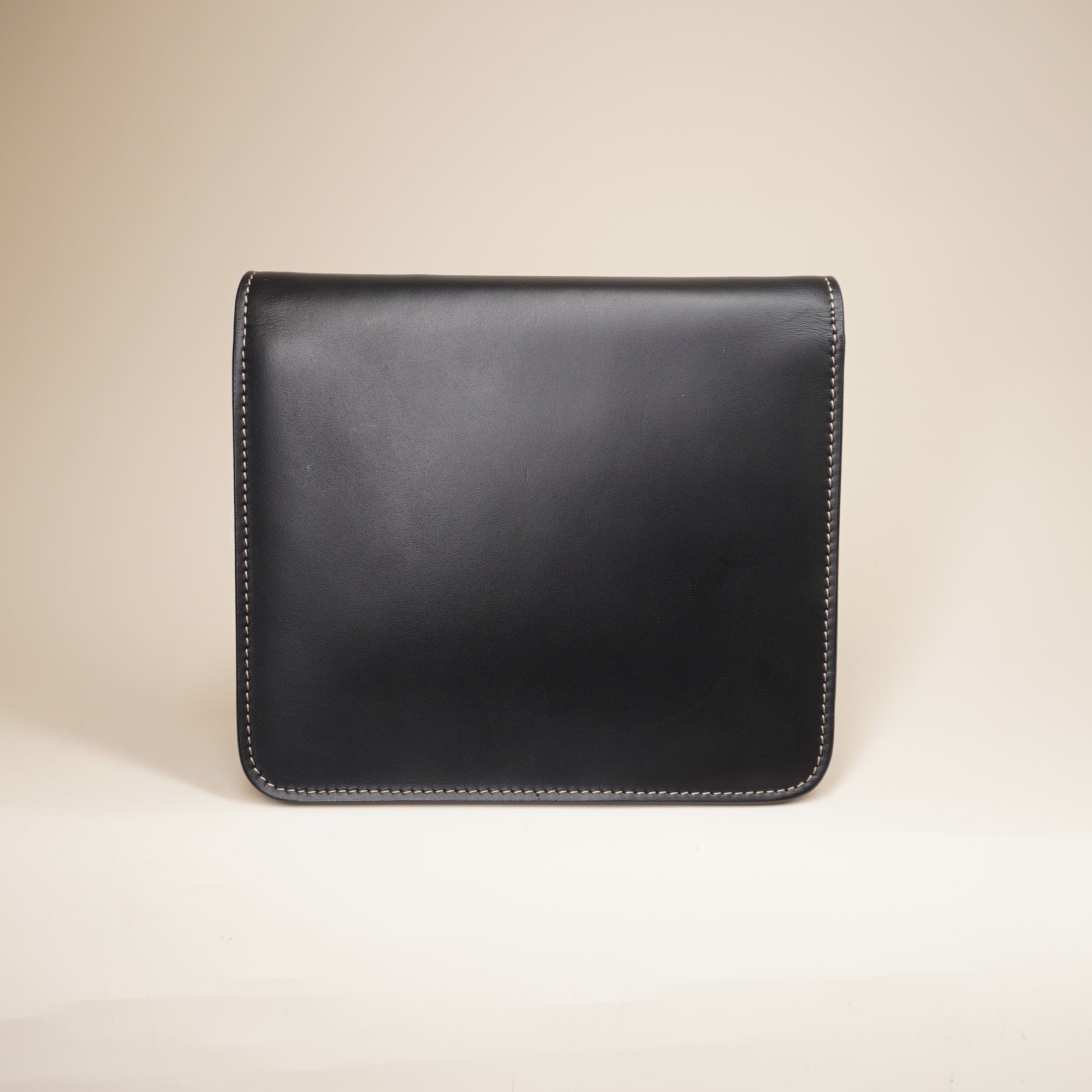 PRE-OWNED Black Leather Karligraphy Small Shoulder Bag