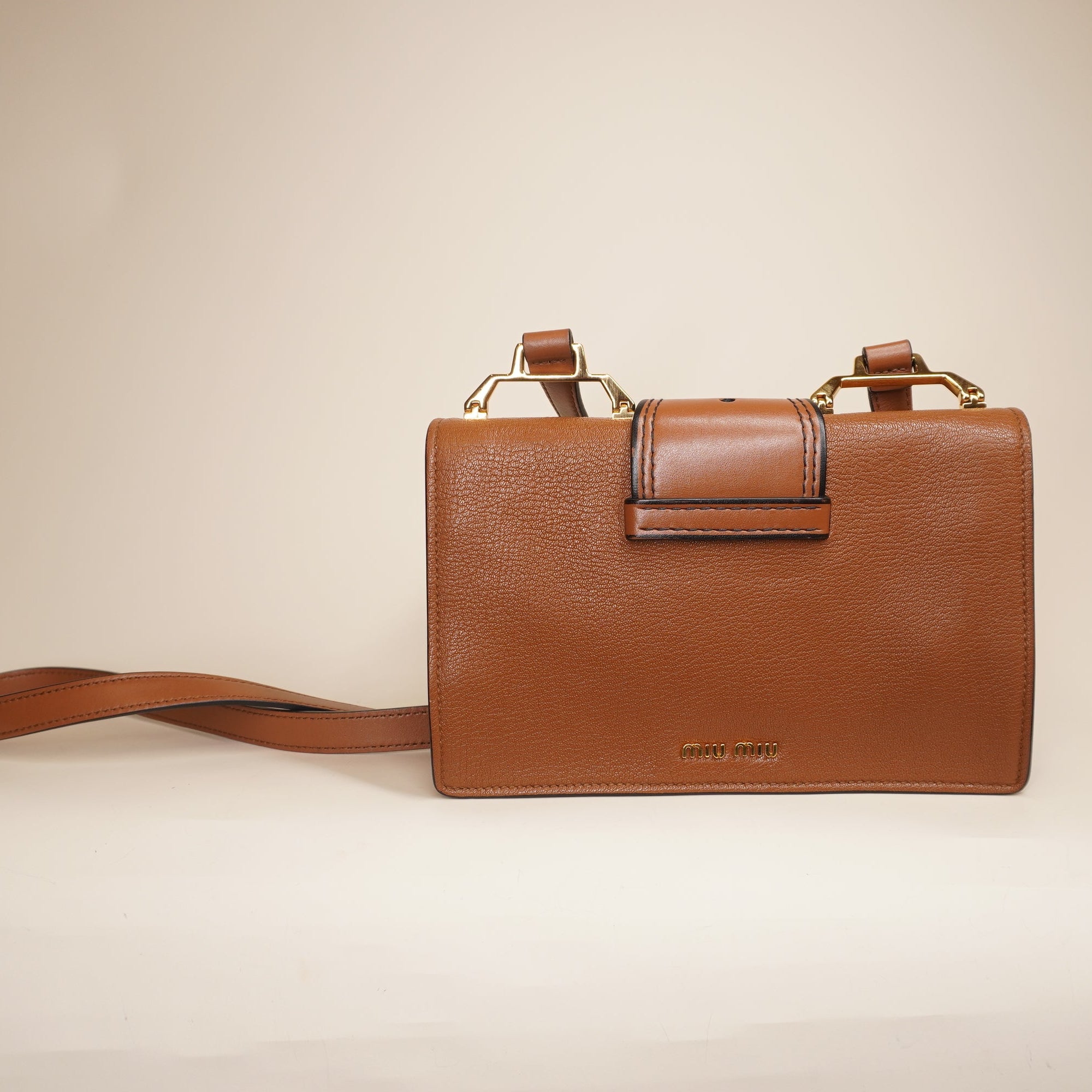 PRE-OWNED Madras Crystal Embellished Leather Shoulder Bag