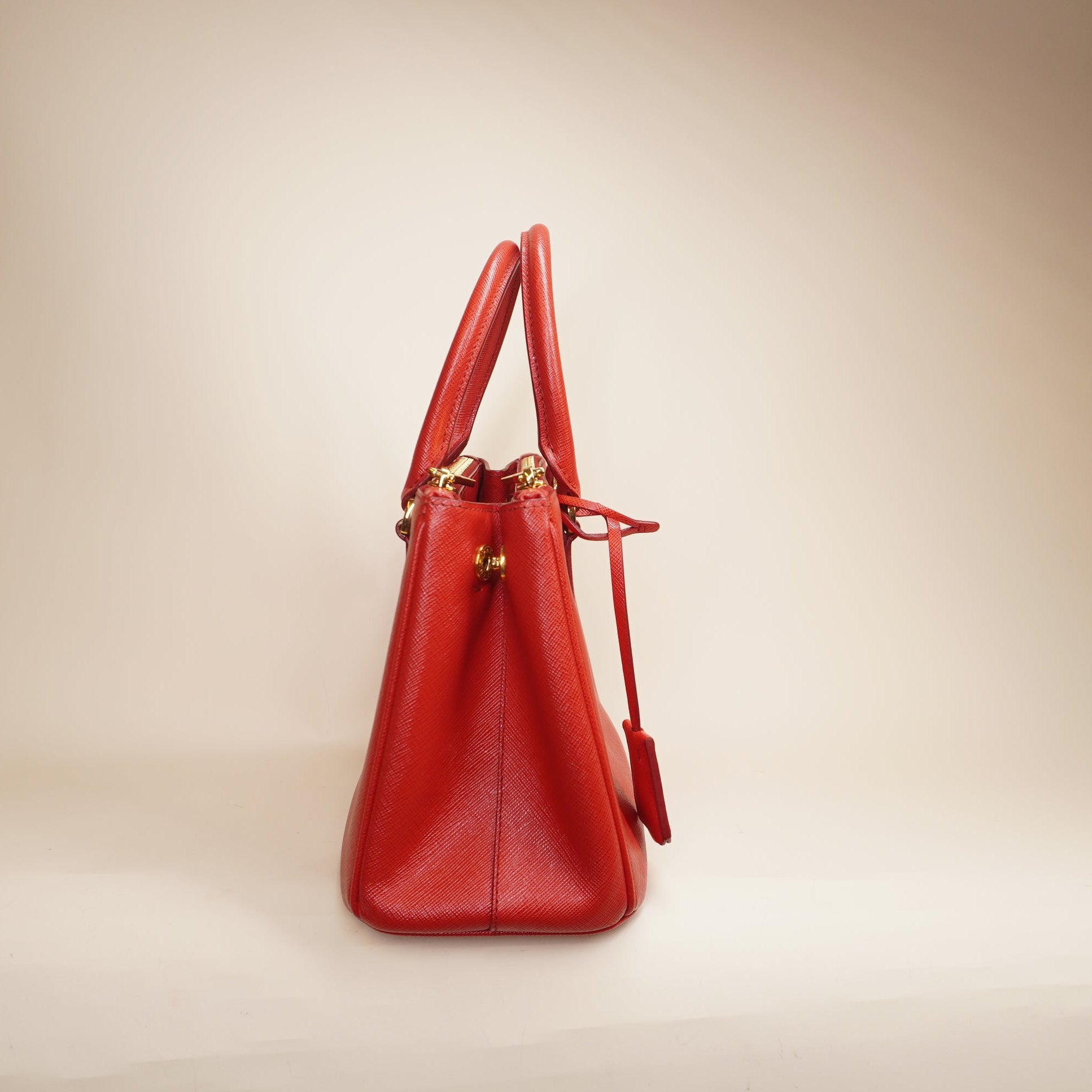 Red Galleria Saffiano Leather Shoulder Bag