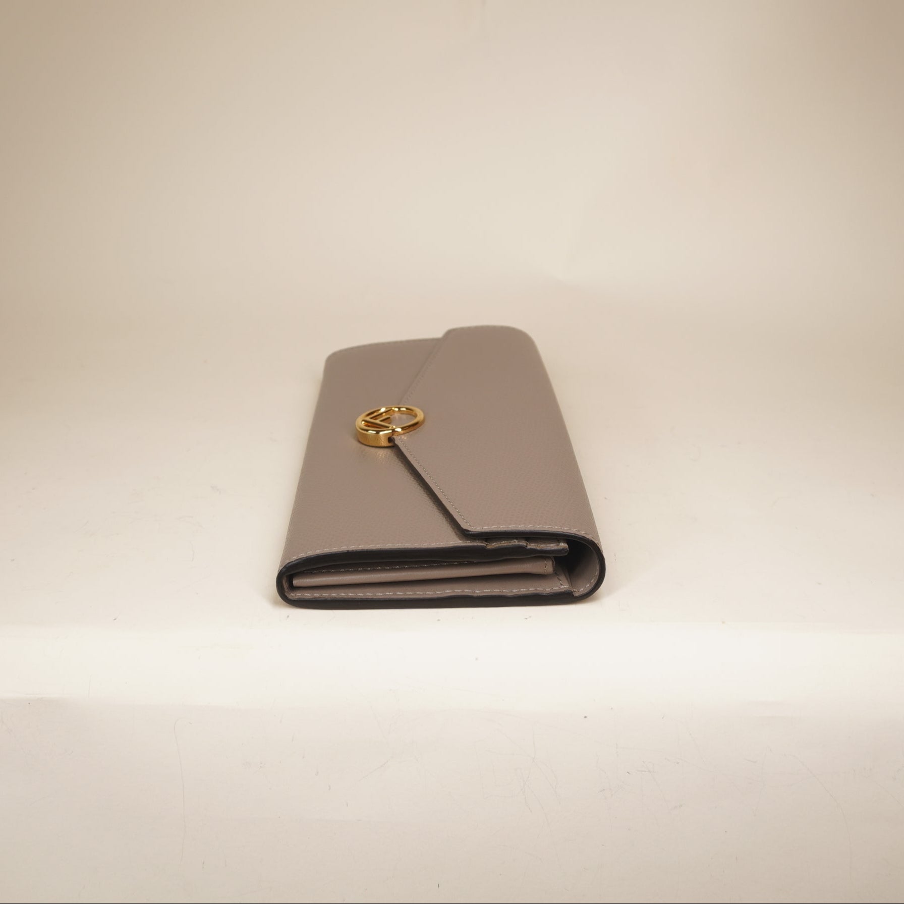 PRE-OWNED FF Vitello Cruise F is Fendi Continental Envelope Wallet