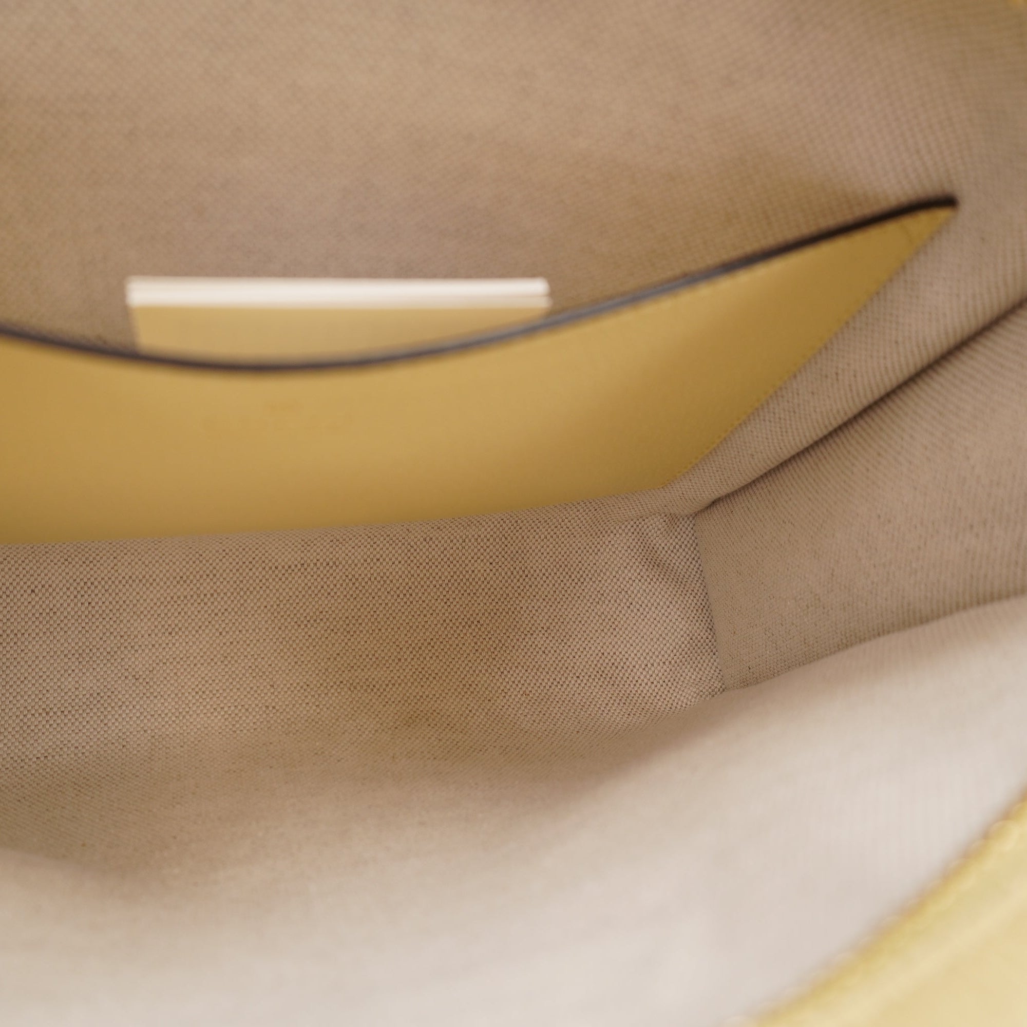 PRE-OWNED Ophidia Jumbo GG Pouch Yellow Canvas