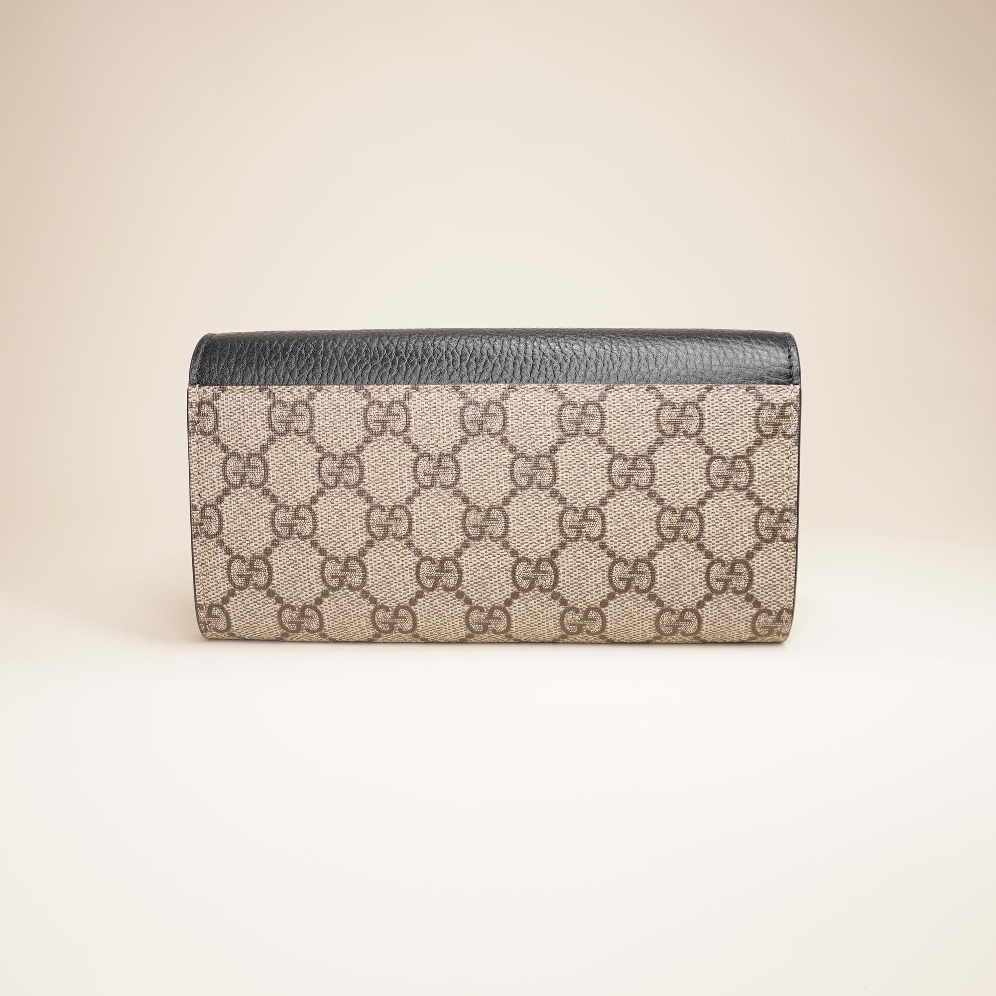 PRE-OWNED Dollar Calfskin GG Supreme Monogram Petite GG Marmont WOC