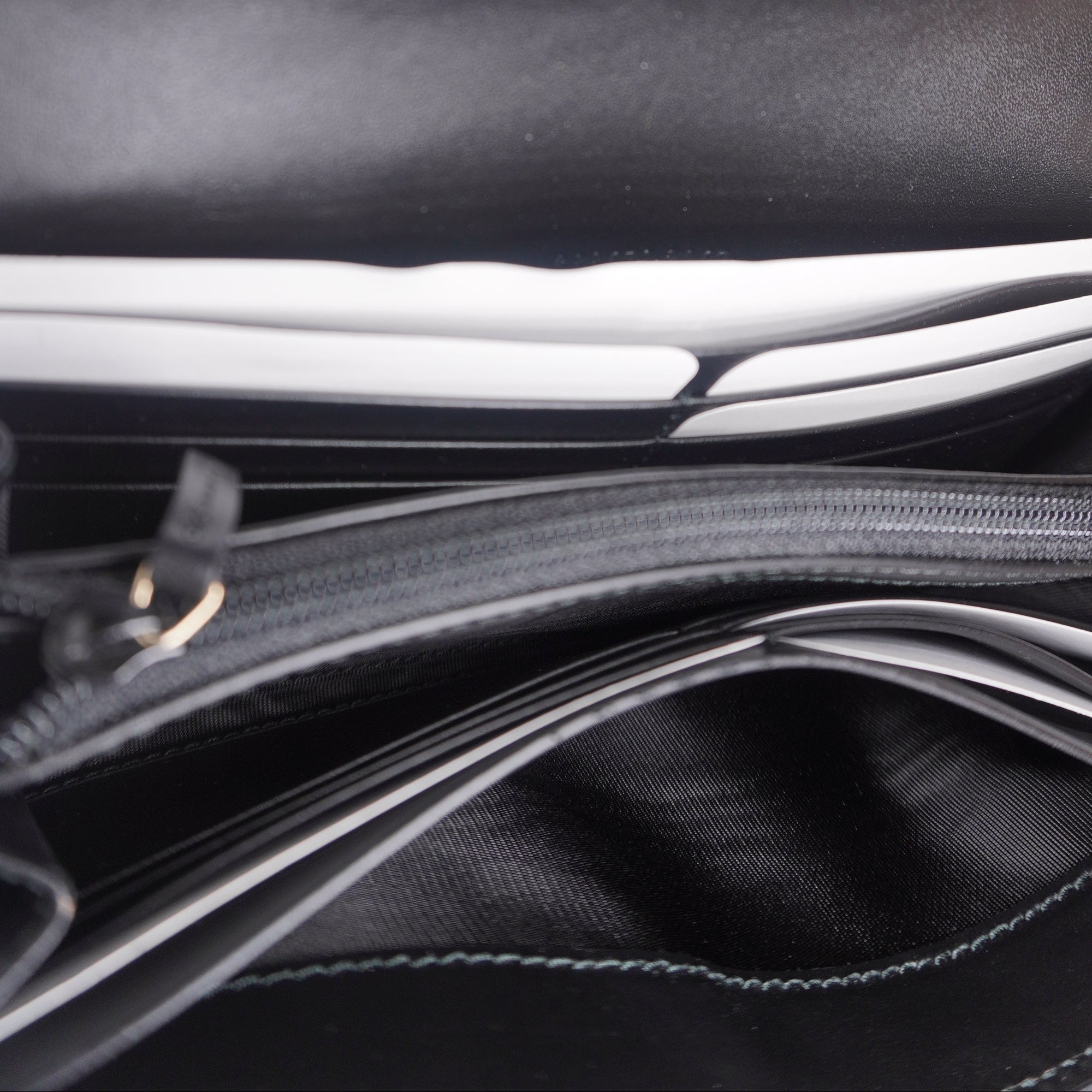 PRE-OWNED GG Black Guccissima Bow Continental Long Wallet