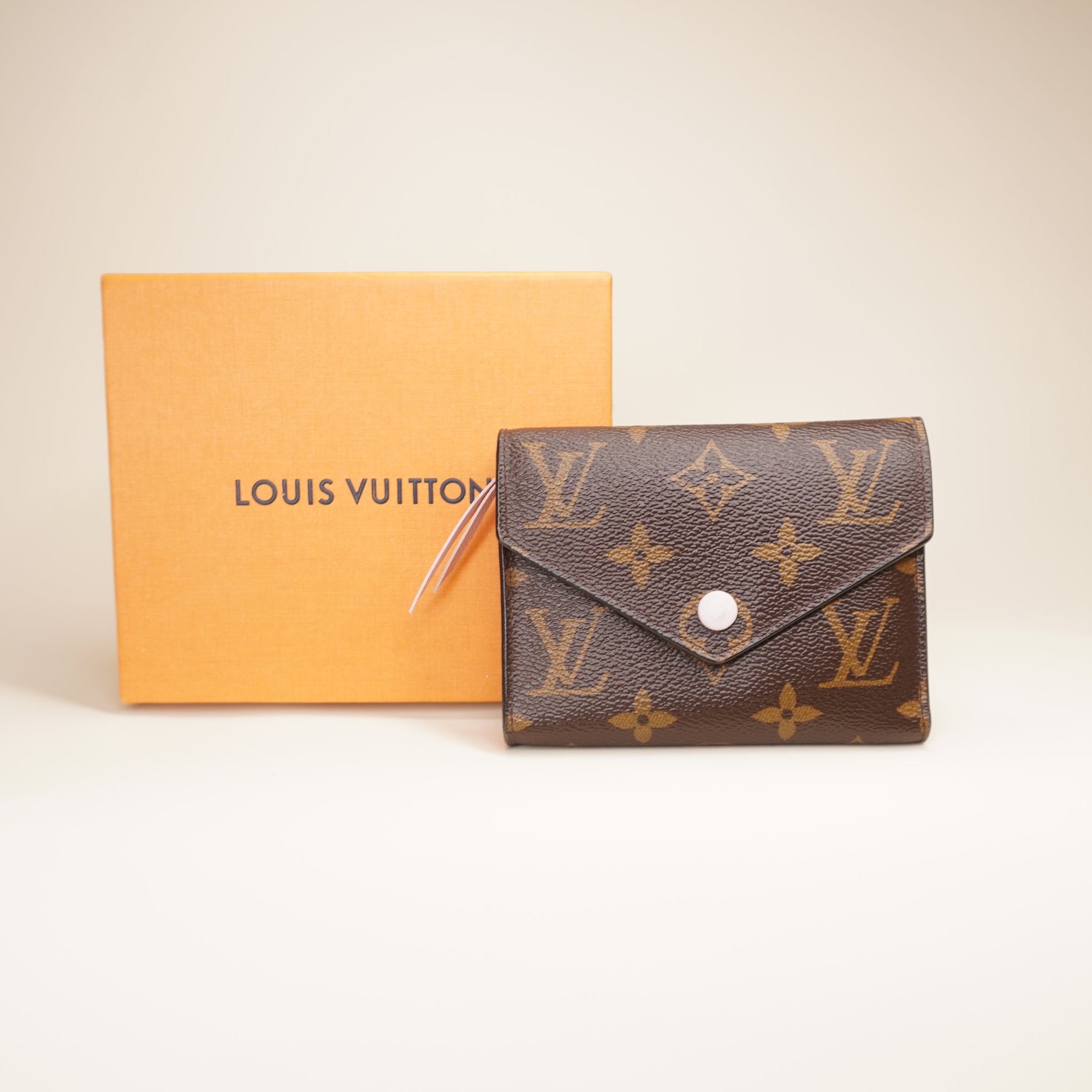 PRE-OWNED LV Victorine Monogram Rose Ballerine Wallet
