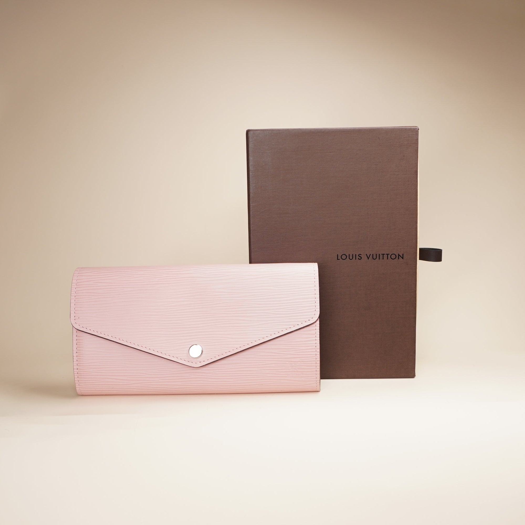 PRE-OWNED LV EPI Leather Sarah Wallet Rose Ballerine