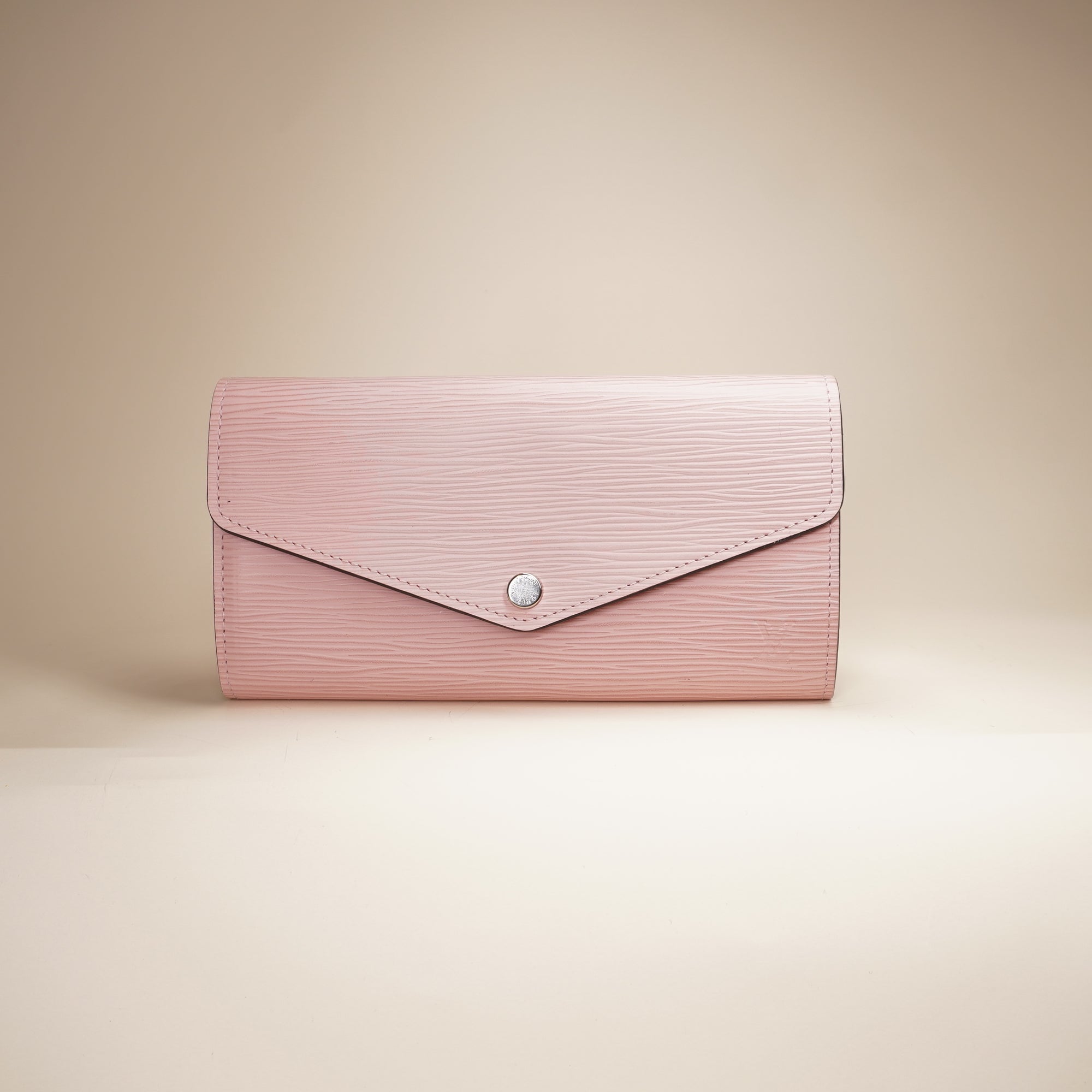 PRE-OWNED LV EPI Leather Sarah Wallet Rose Ballerine