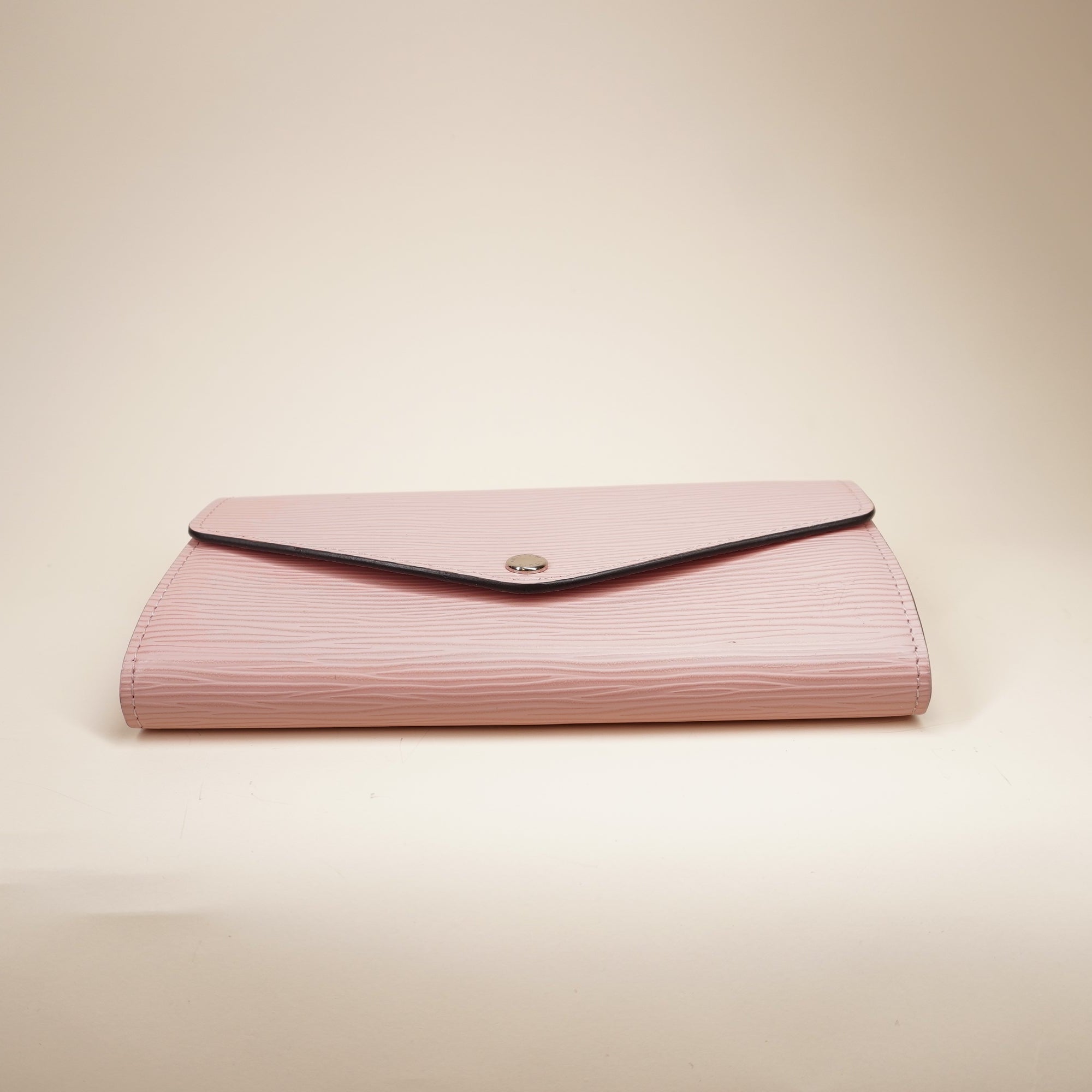 PRE-OWNED LV EPI Leather Sarah Wallet Rose Ballerine