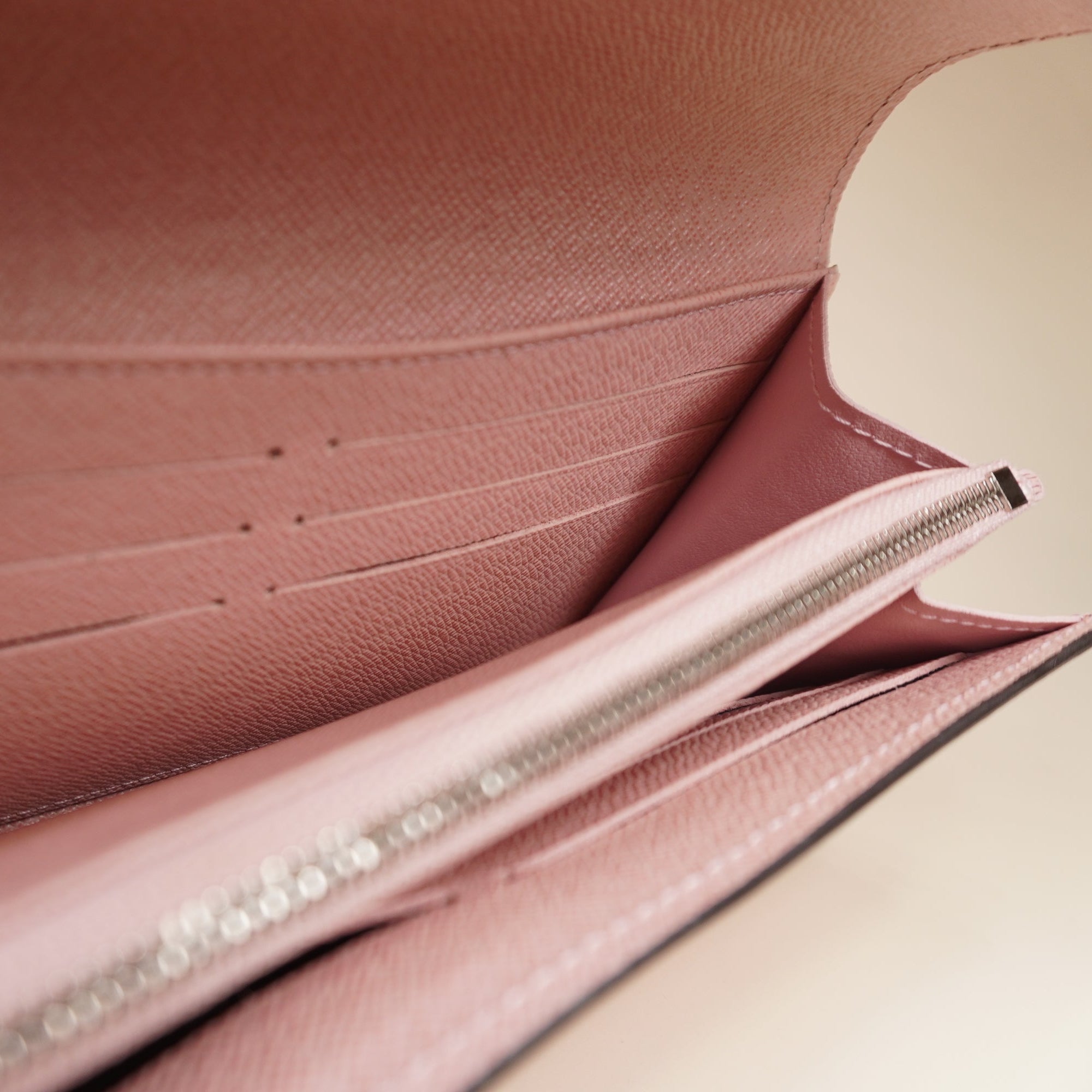 PRE-OWNED LV EPI Leather Sarah Wallet Rose Ballerine