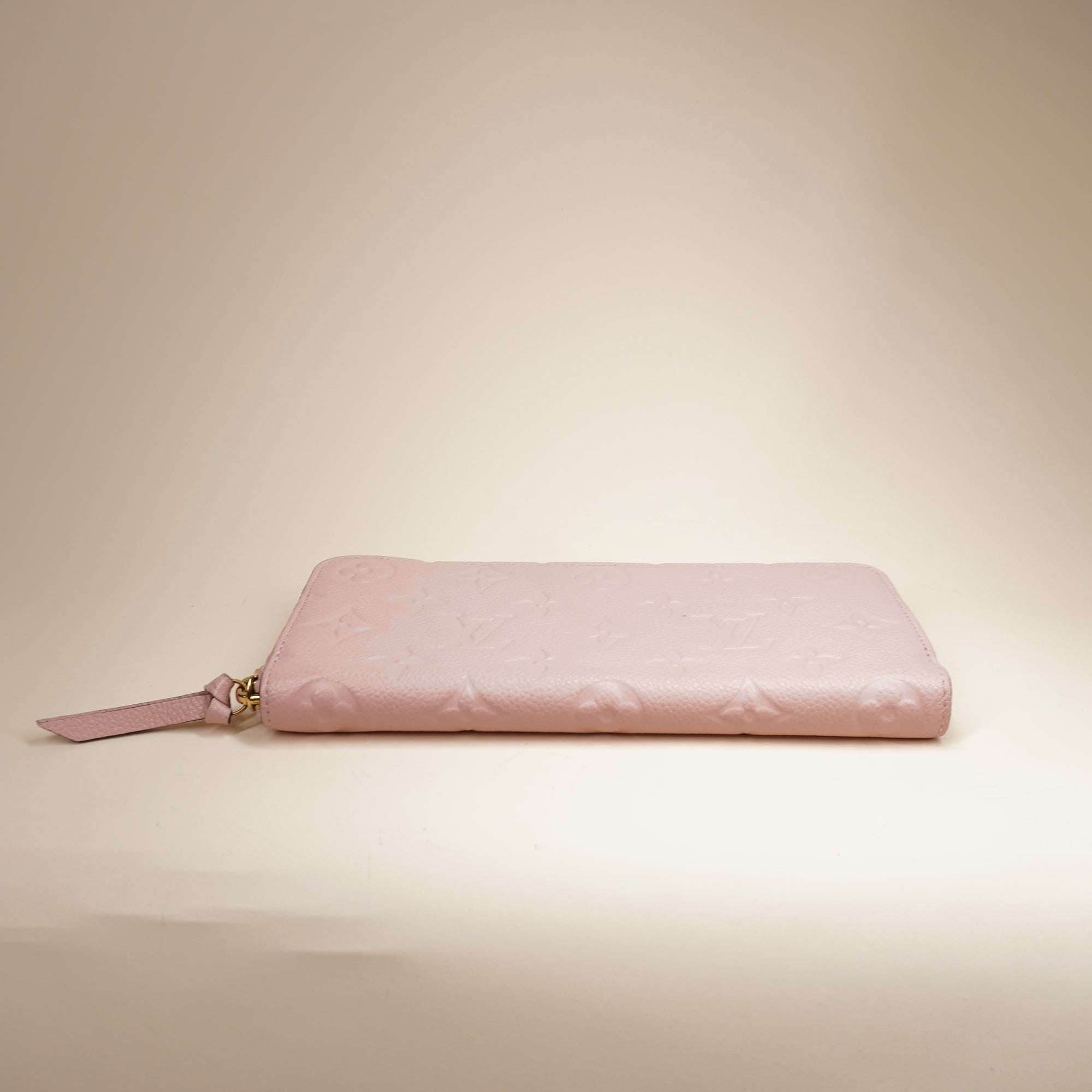 PRE-OWNED LV Rose Ballerine Monogram Empreinte Leather Clemence Wallet