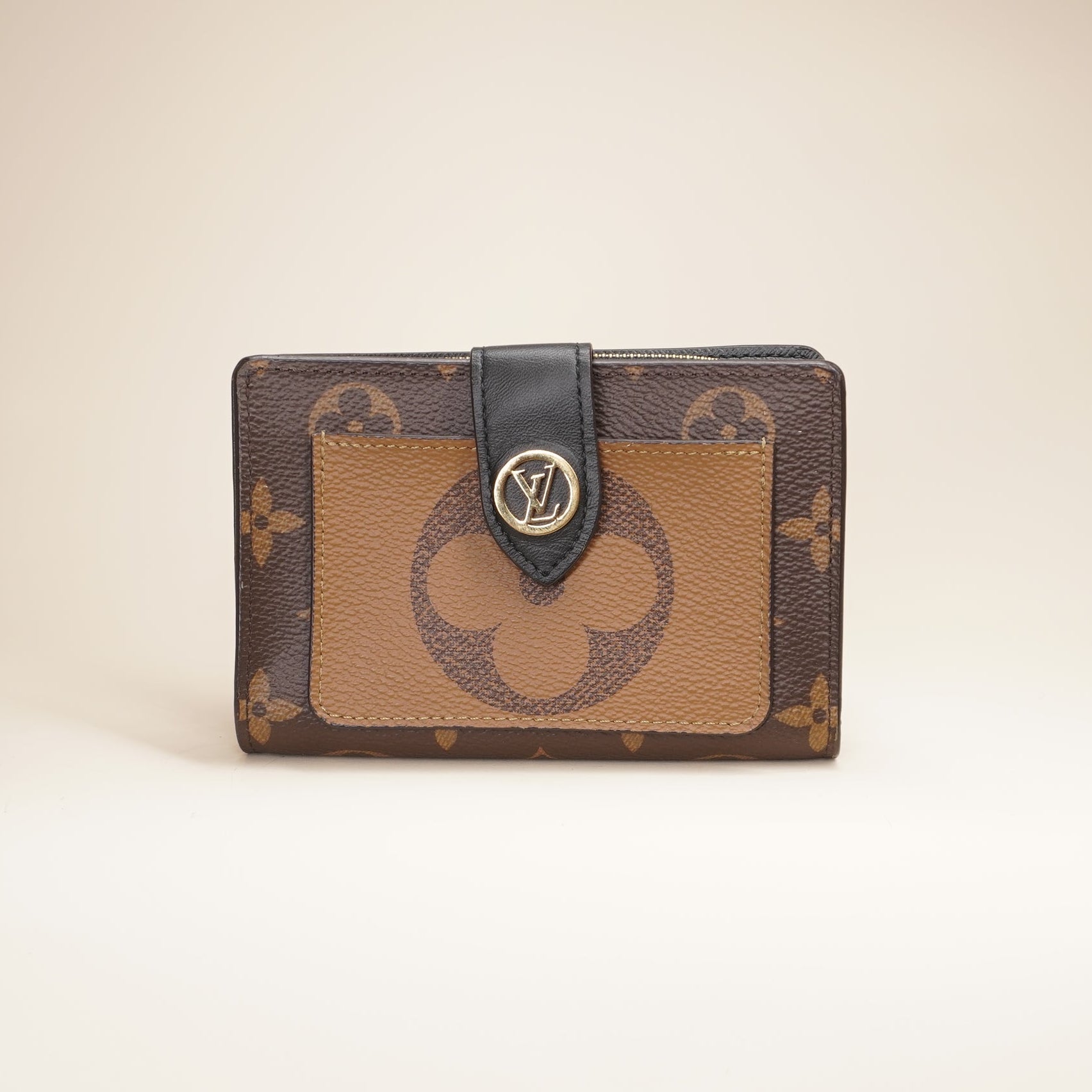 PRE-OWNED LV Juliette Lona Monogram Reverse Canvas Wallet