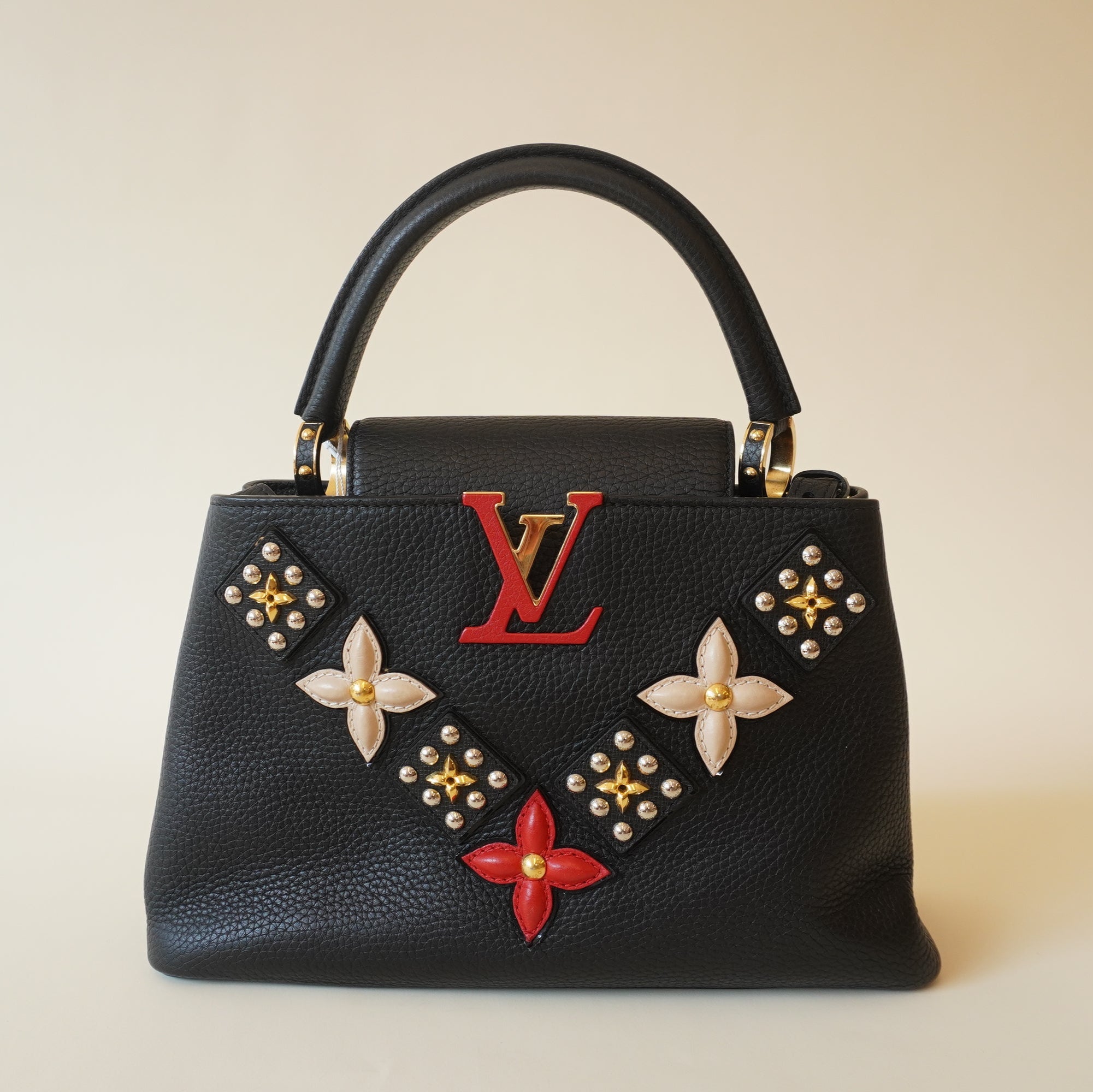 Bolso de hombro Capucines PM Flower Smile LV 2018 de segunda mano