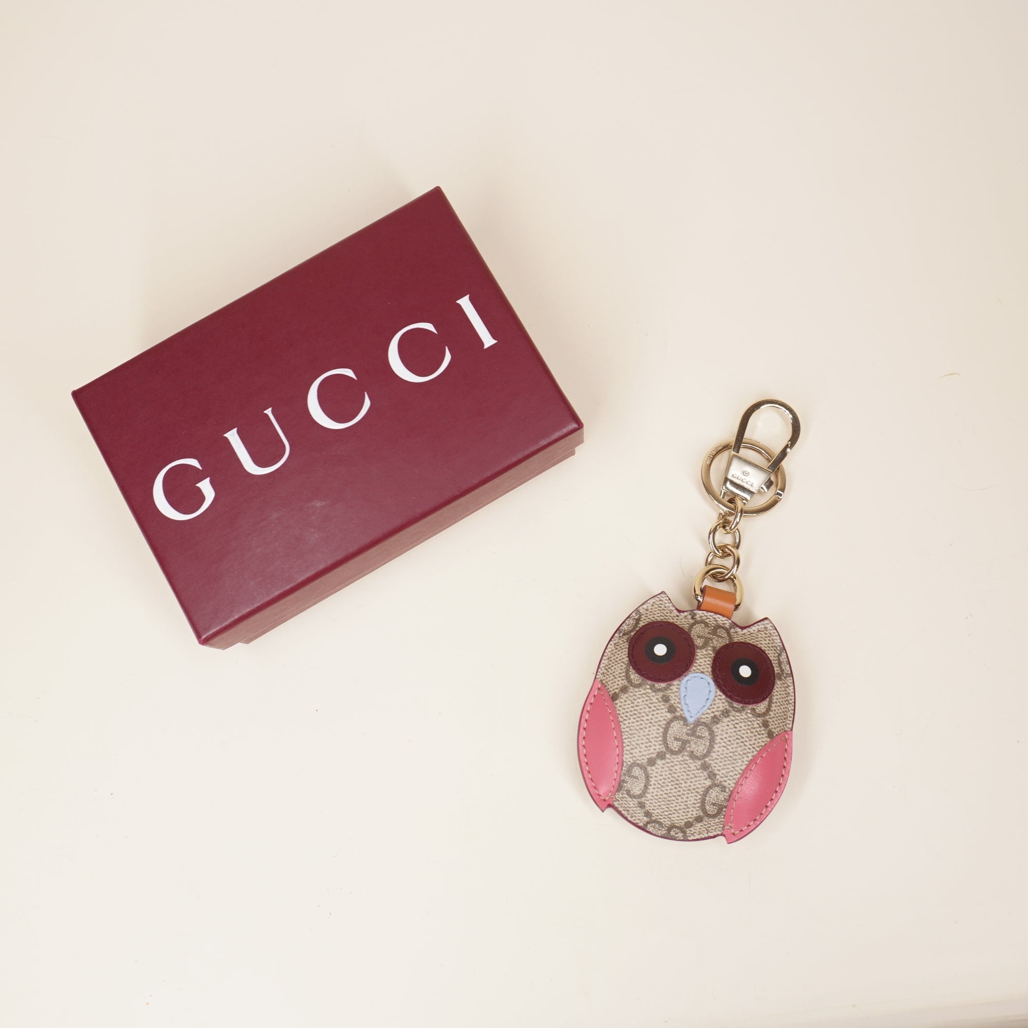 PRE-OWNED Gucci Multicolor Owl Keychain