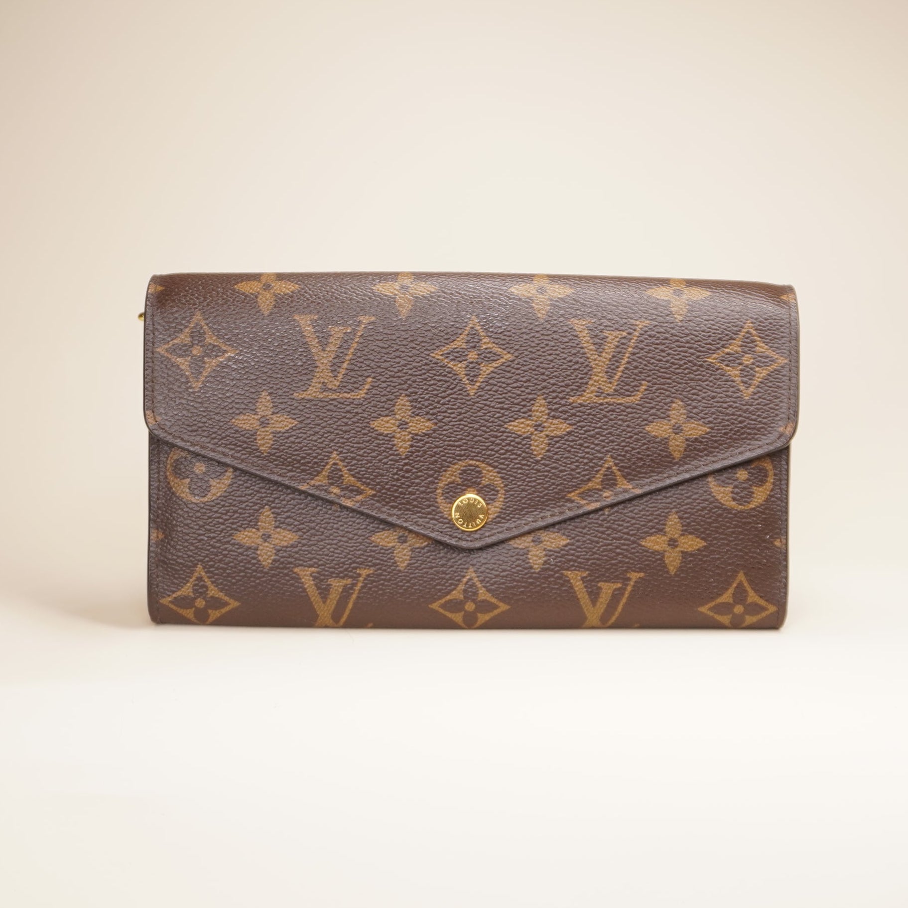 PRE-OWNED LV Monogram Canvas Sarah Wallet