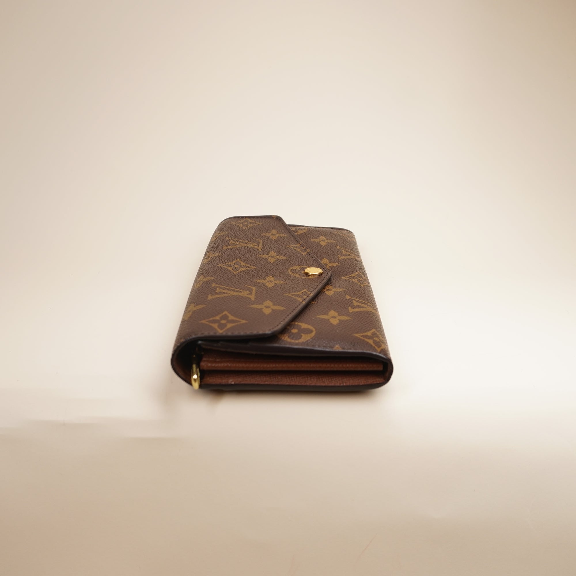 PRE-OWNED LV Monogram Canvas Sarah Wallet
