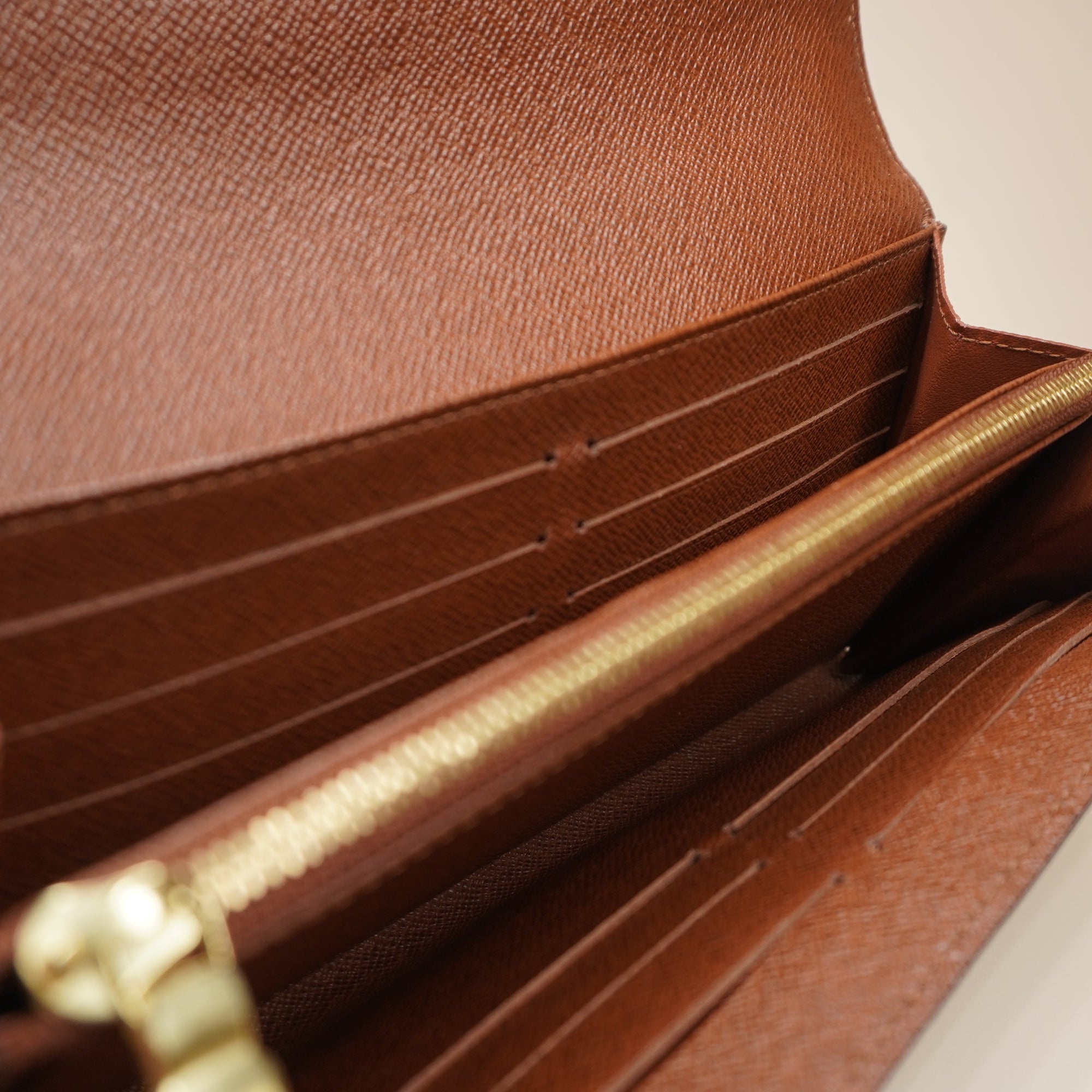 PRE-OWNED  LV Monogram Canvas Sarah Wallet