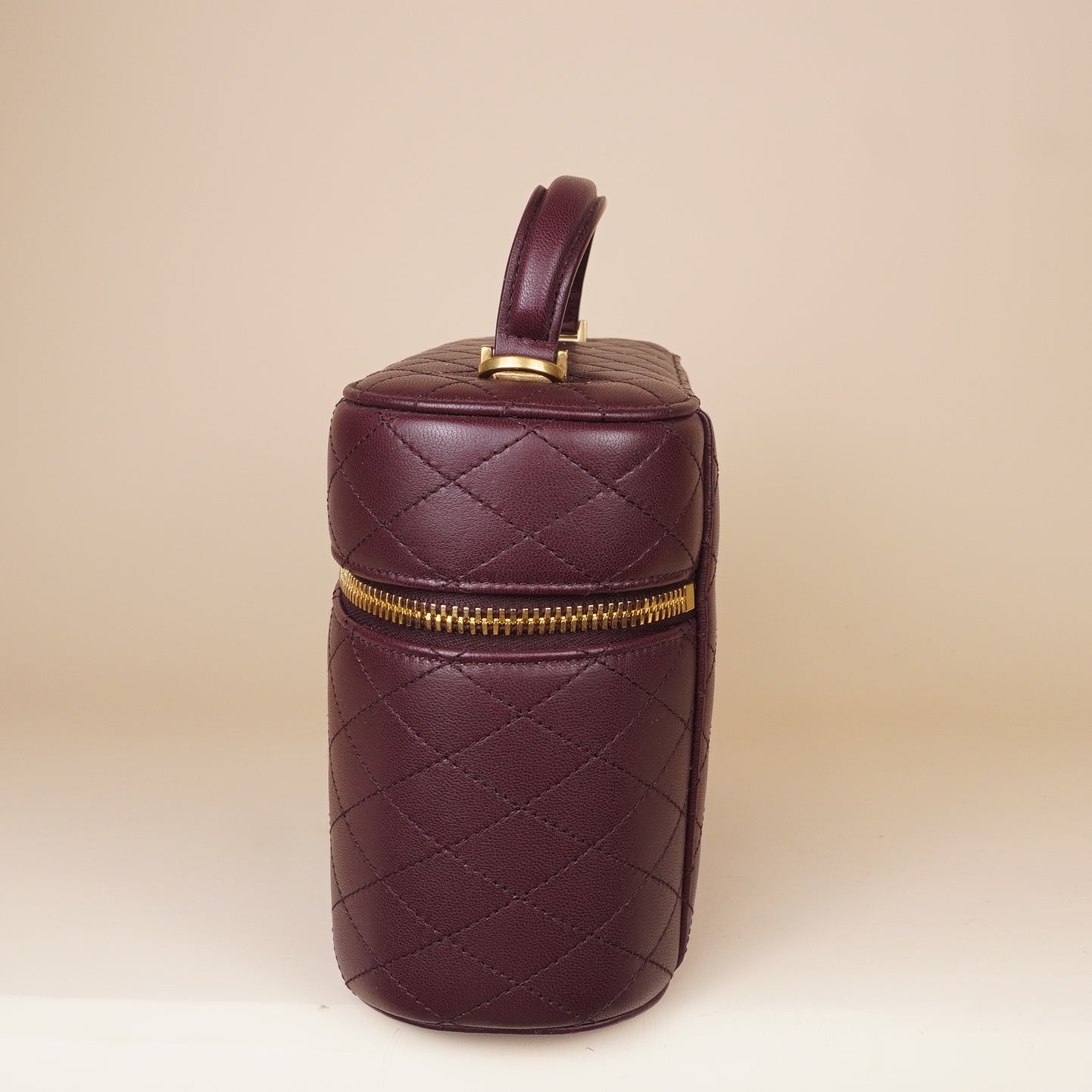 PRE-OWNED Rouge Cabernet Burgundy Gaby Vanity Case Crossbody Bag