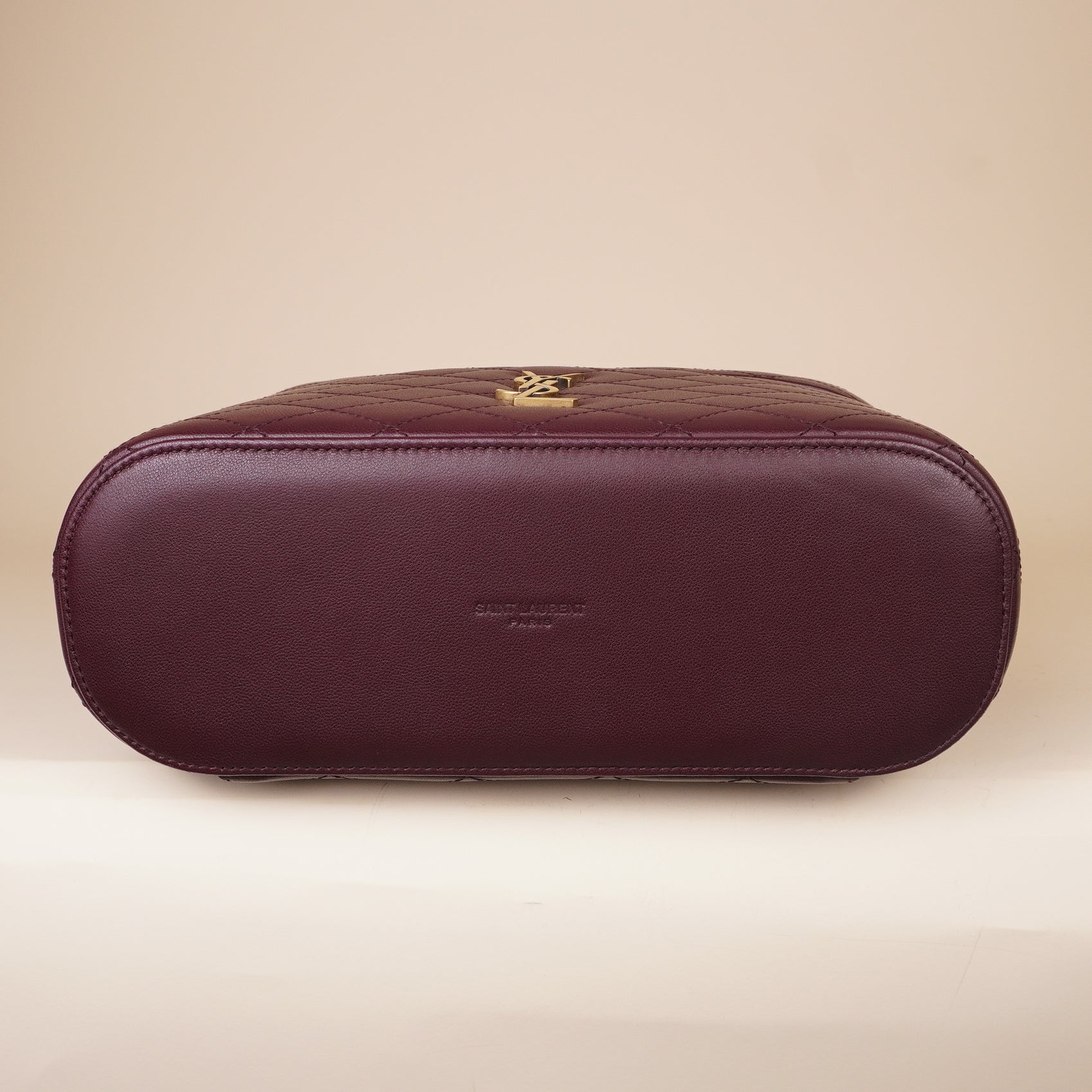 PRE-OWNED Rouge Cabernet Burgundy Gaby Vanity Case Crossbody Bag