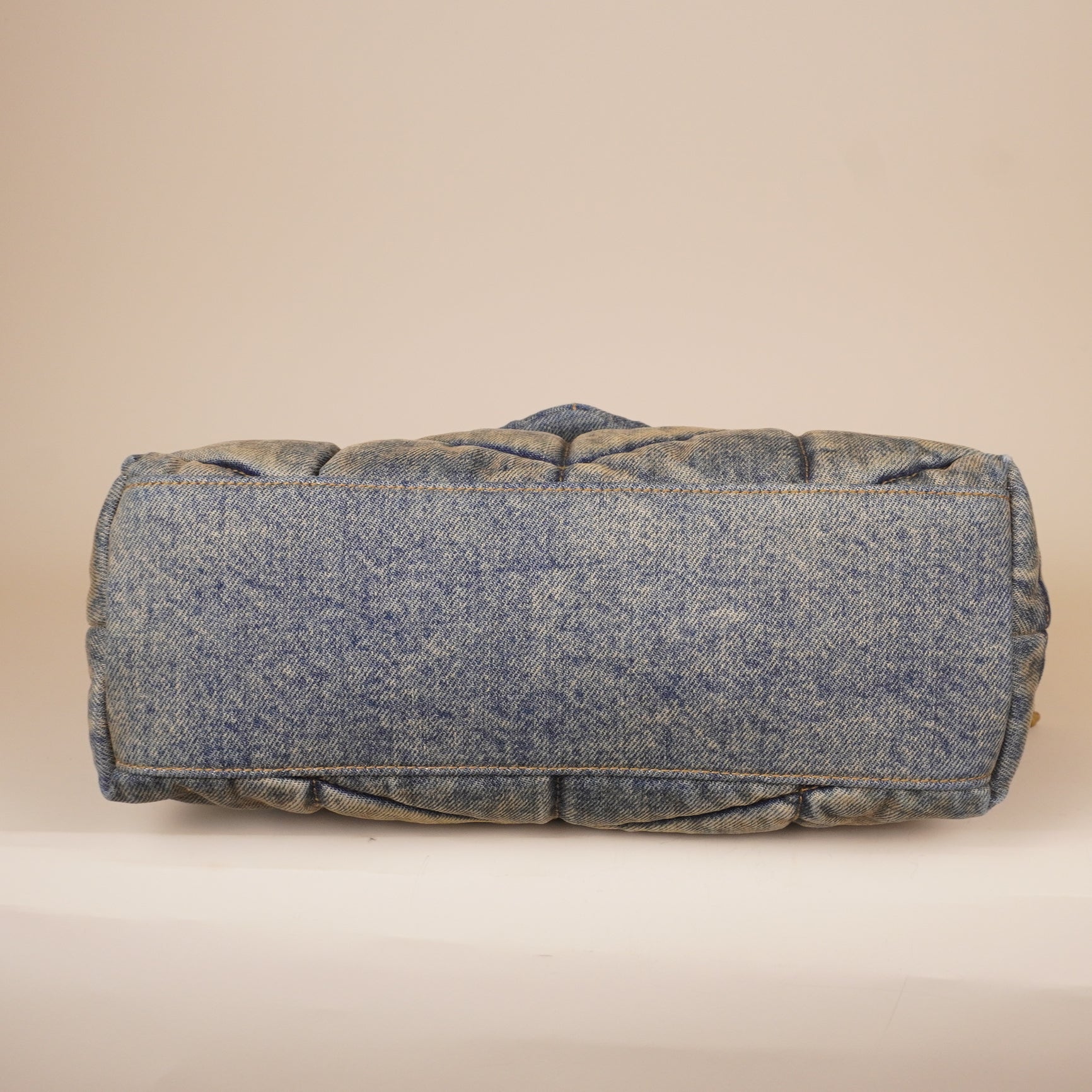 PRE-OWNED Denim Loulou Puffer Shoulder Bag