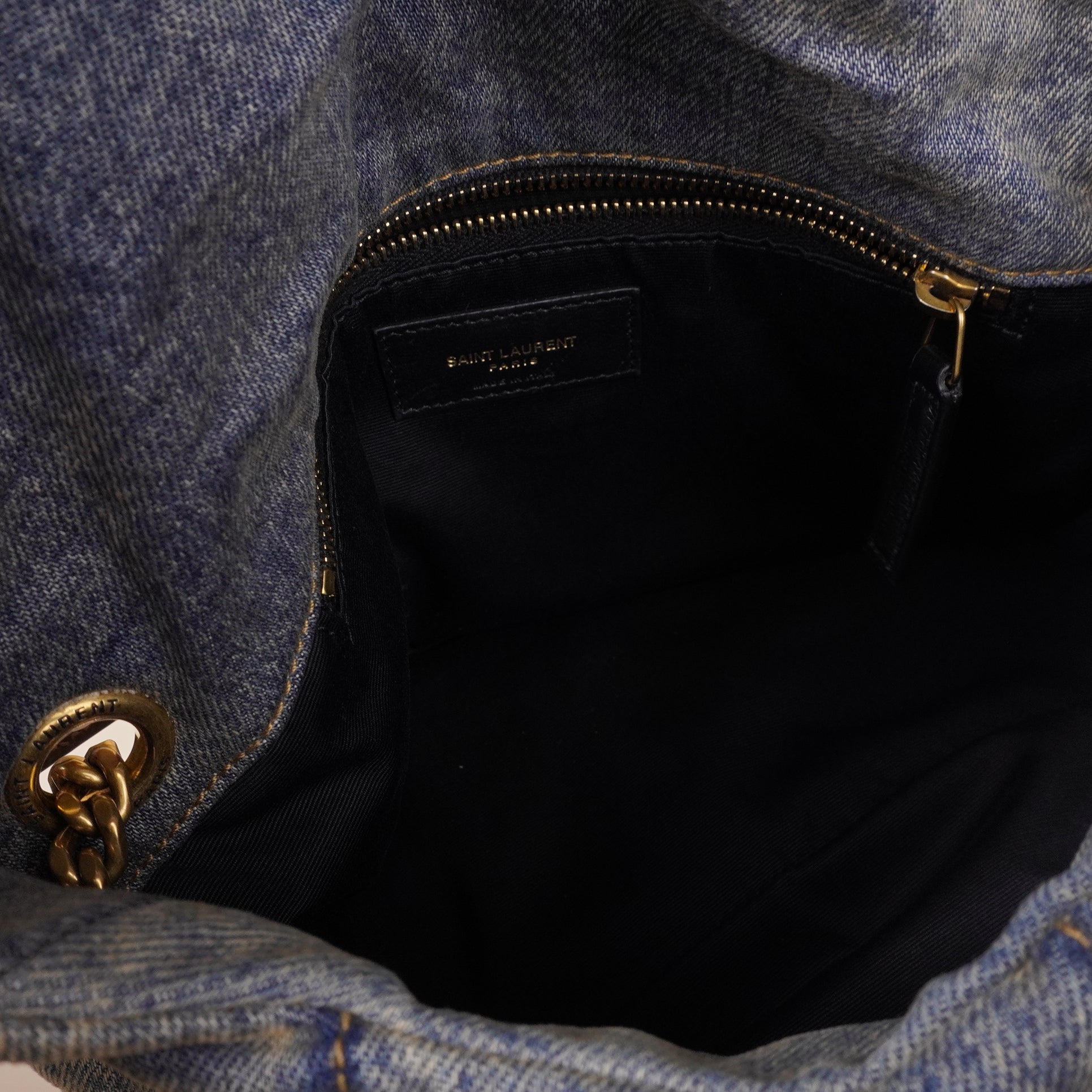 PRE-OWNED Denim Loulou Puffer Shoulder Bag