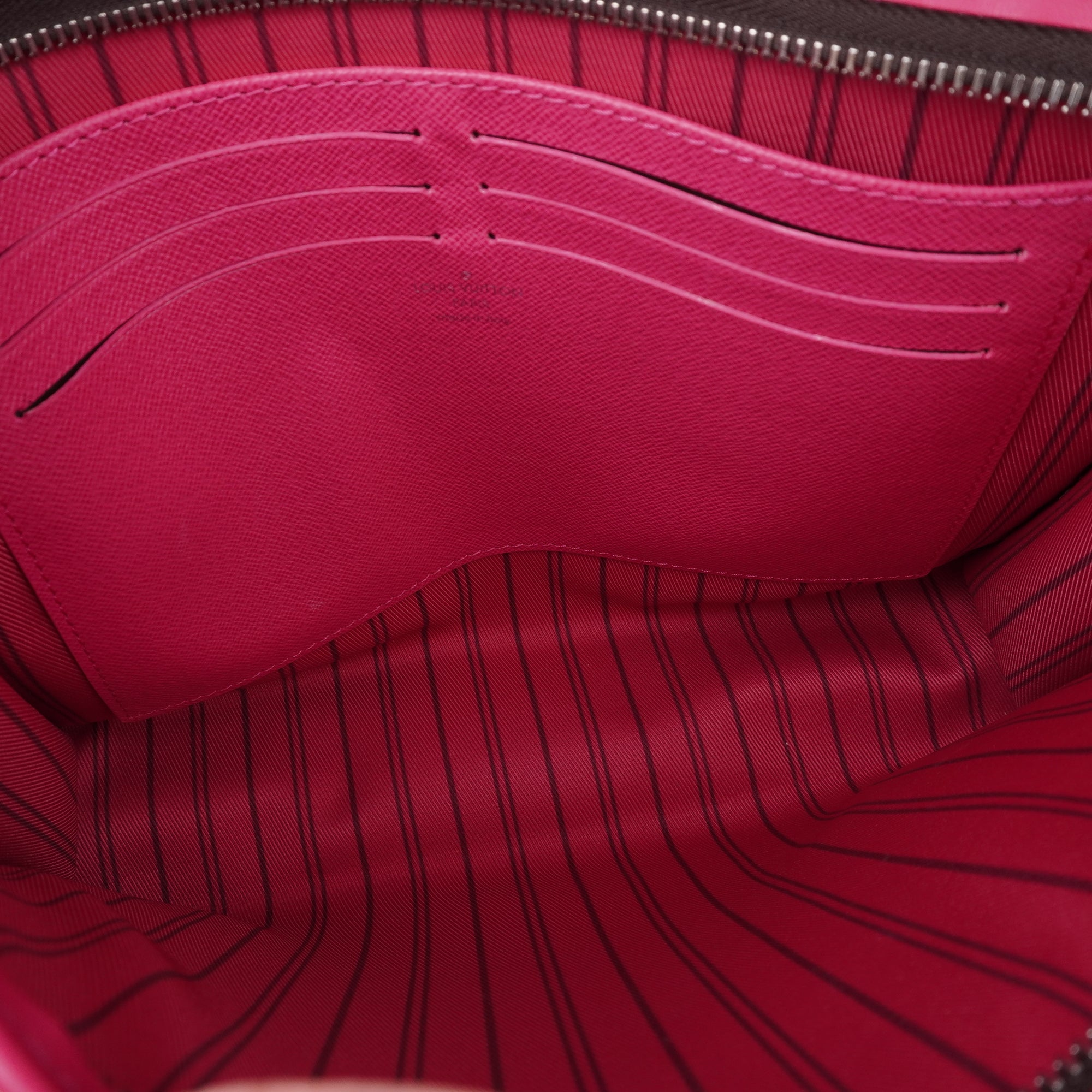 PRE-OWNED LV Monogram Macassar Pochette Voyage MM Fuchsia