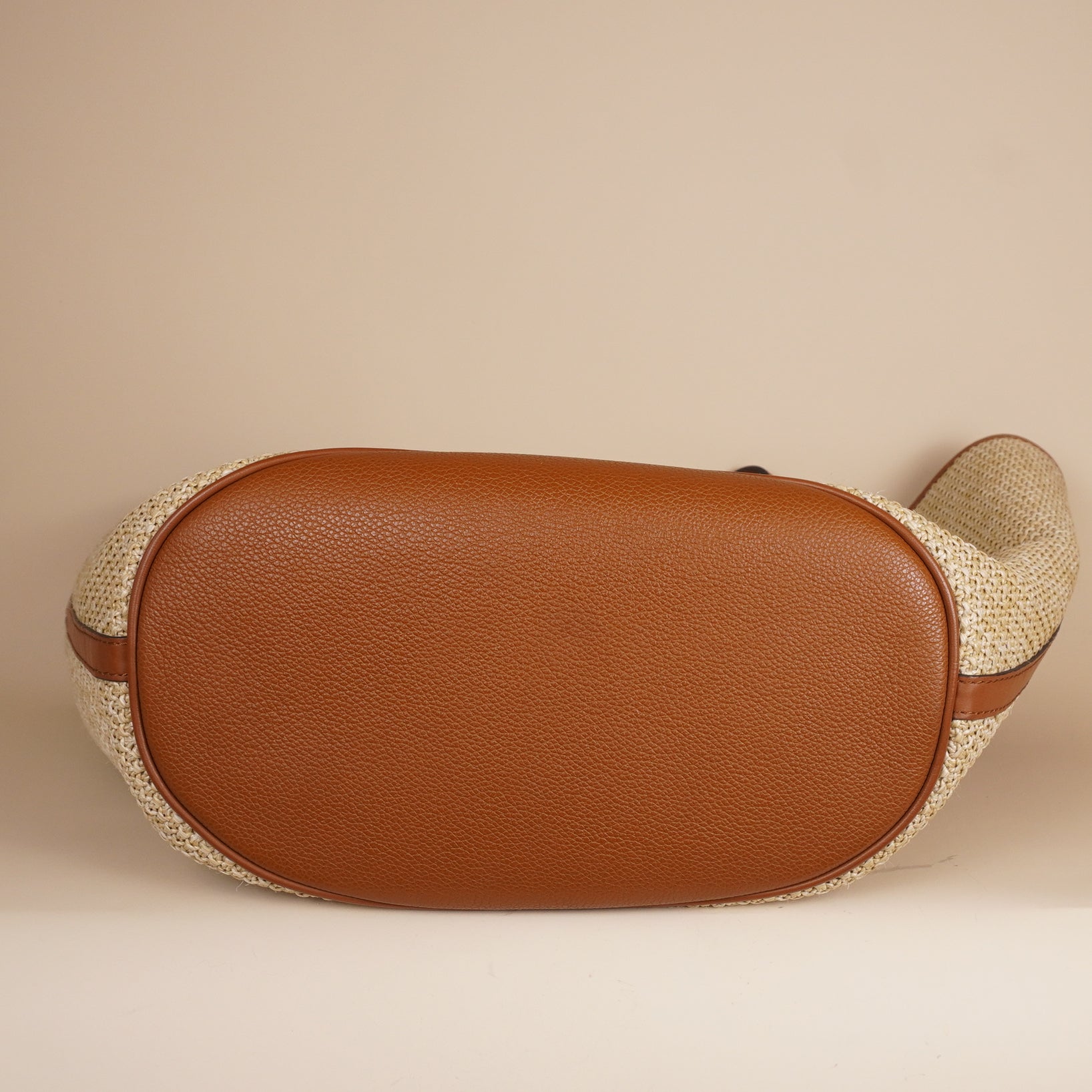 PRE-OWNED LV Raffia Saint Jacques Tote Caramel