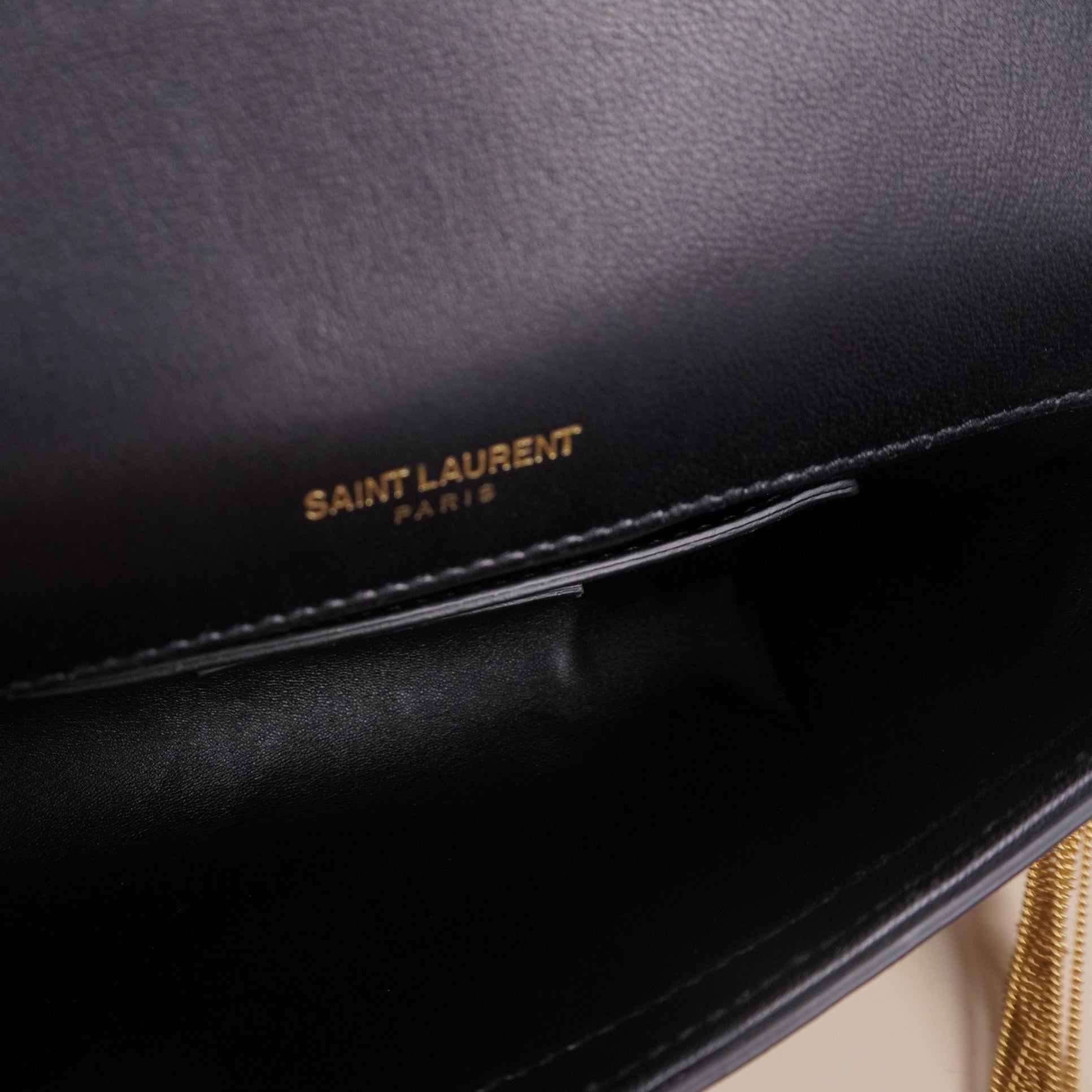 PRE-OWNED New Black Suede and Sea Pearl Crossbody Bag