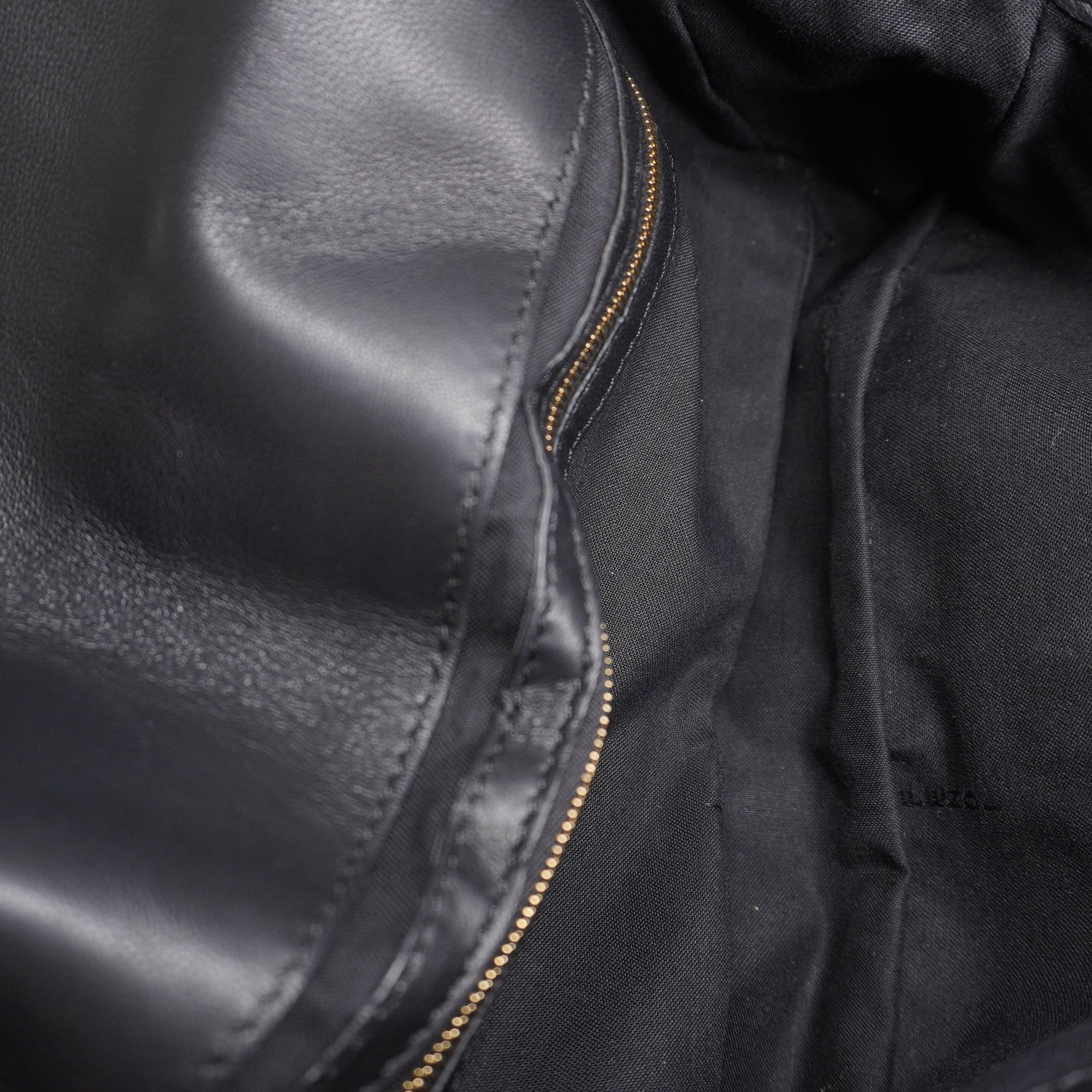 PRE-OWNED FF Baguette Black Lambskin Medium Shoulder Bag