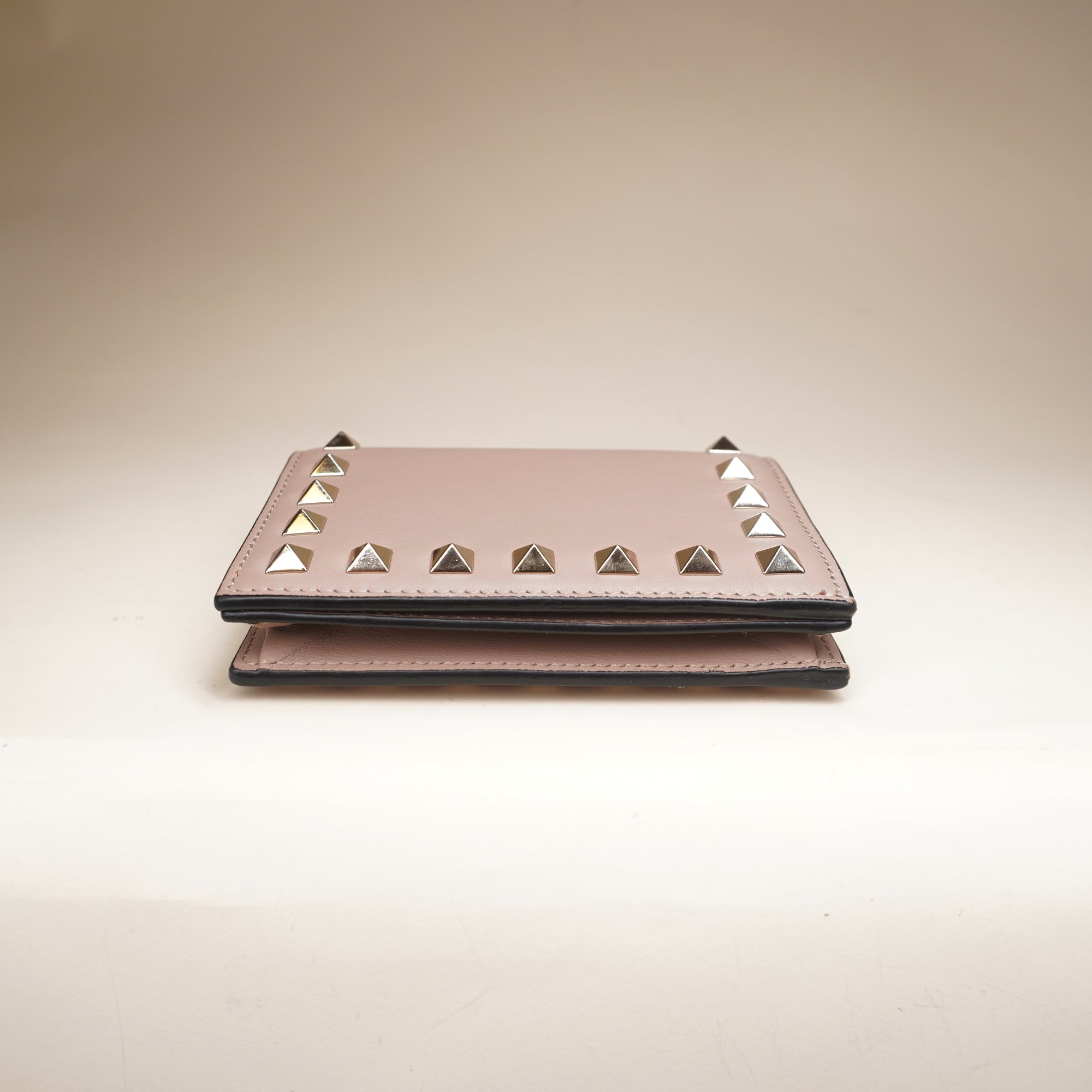 PRE-OWNED Light Pink Small Rockstud Wallet