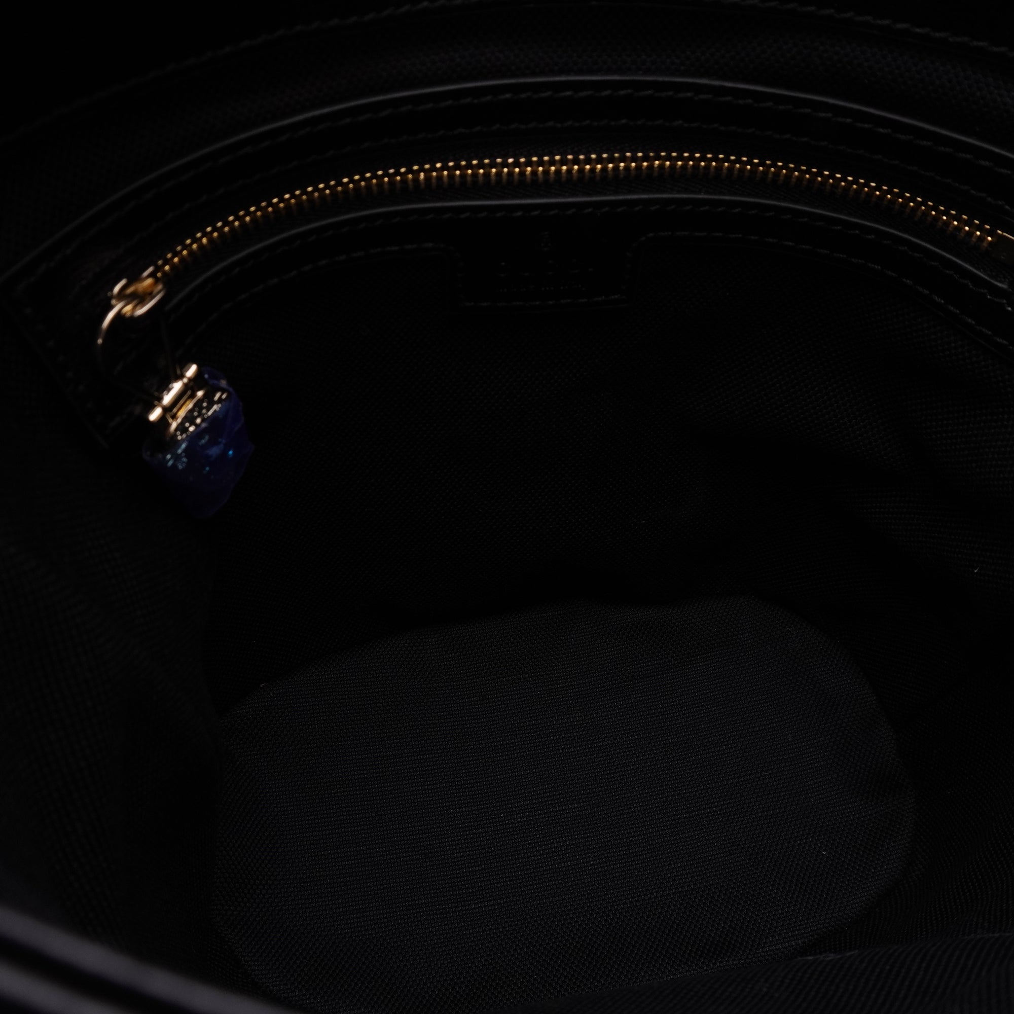 PRE-OWNED GG Tritone Calfskin Web Mini Ophidia Bucket Bag Black