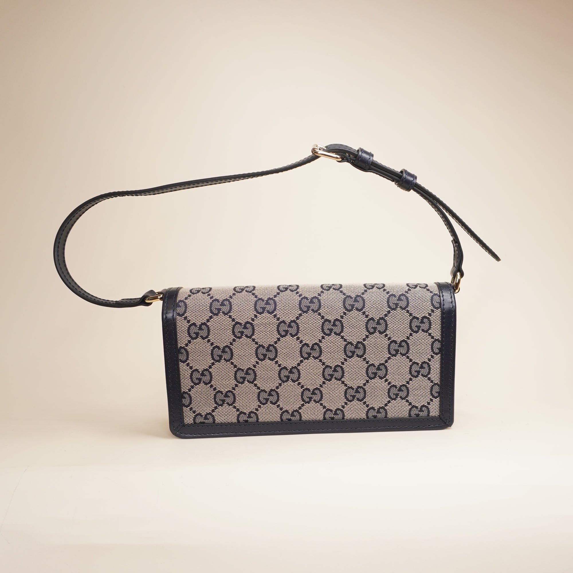 PRE-OWNED Monogram Mini Luce Shoulder Bag Beige Ebony