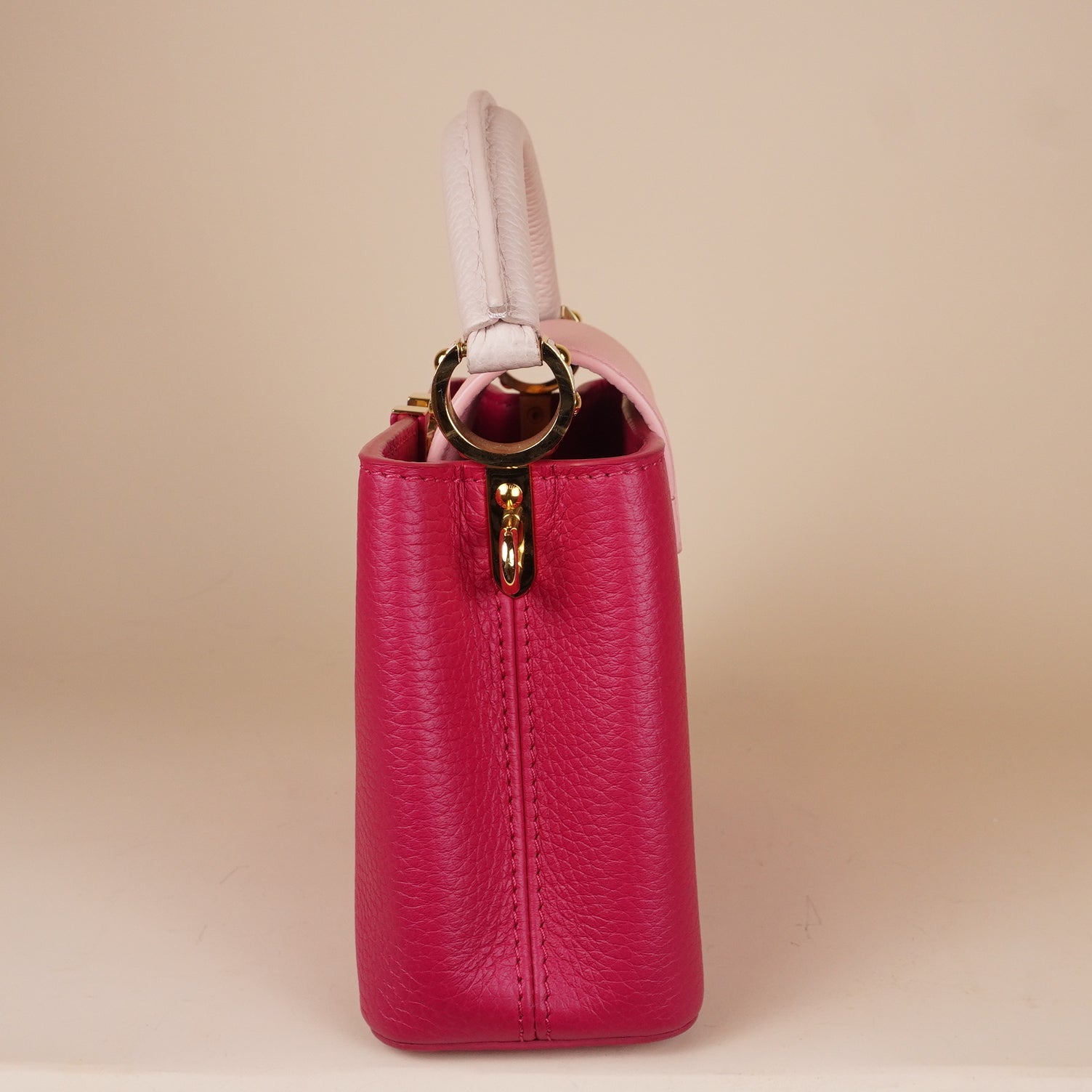 PRE-OWNED LV Taurillon Flower Chain Capucines Mini Rose Pondicherry