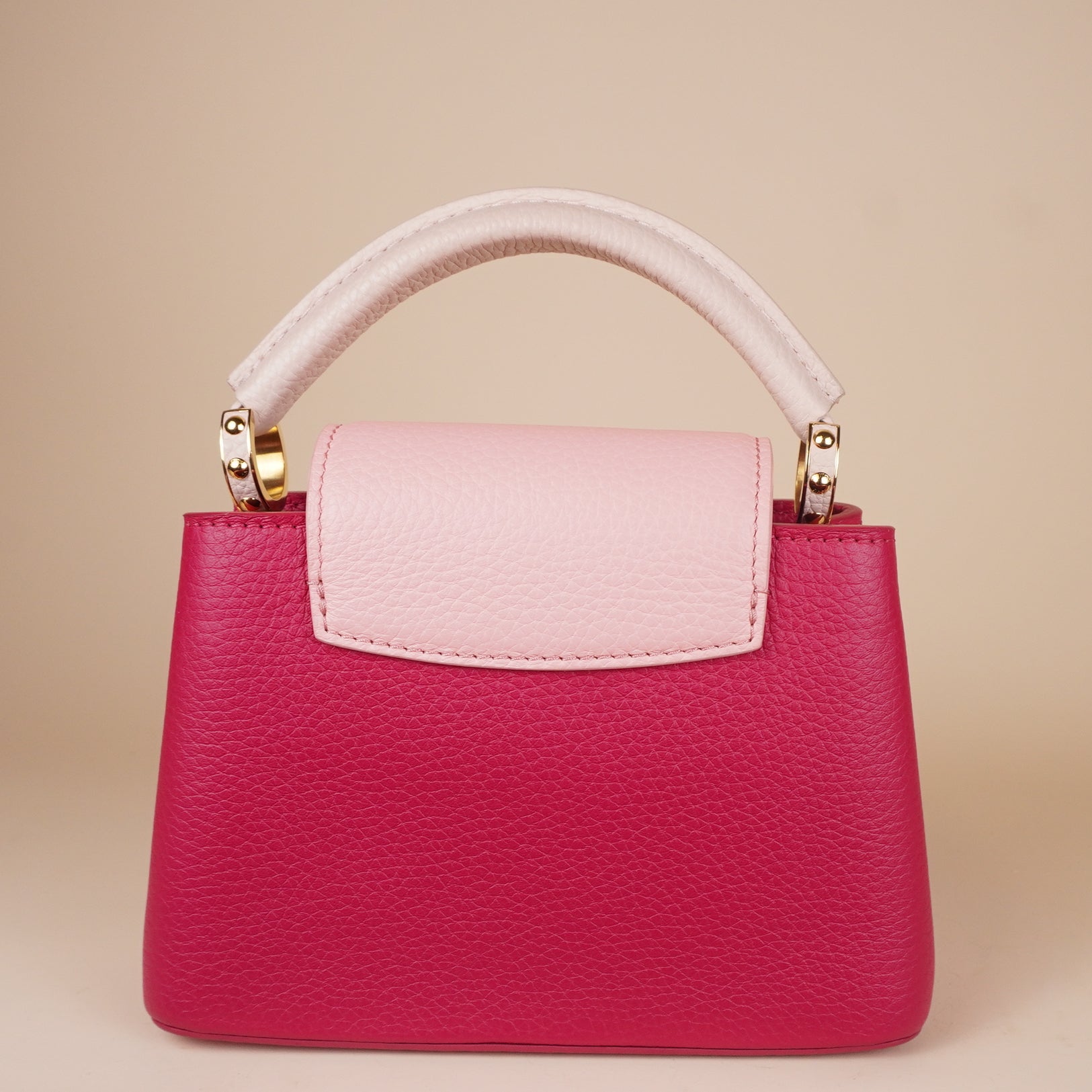 PRE-OWNED LV Taurillon Flower Chain Capucines Mini Rose Pondicherry