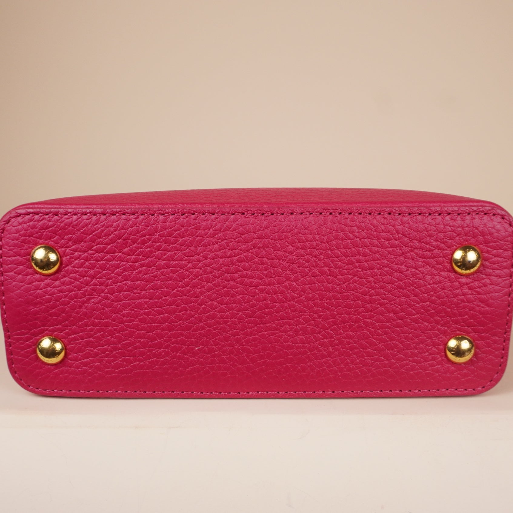 PRE-OWNED LV Taurillon Flower Chain Capucines Mini Rose Pondicherry