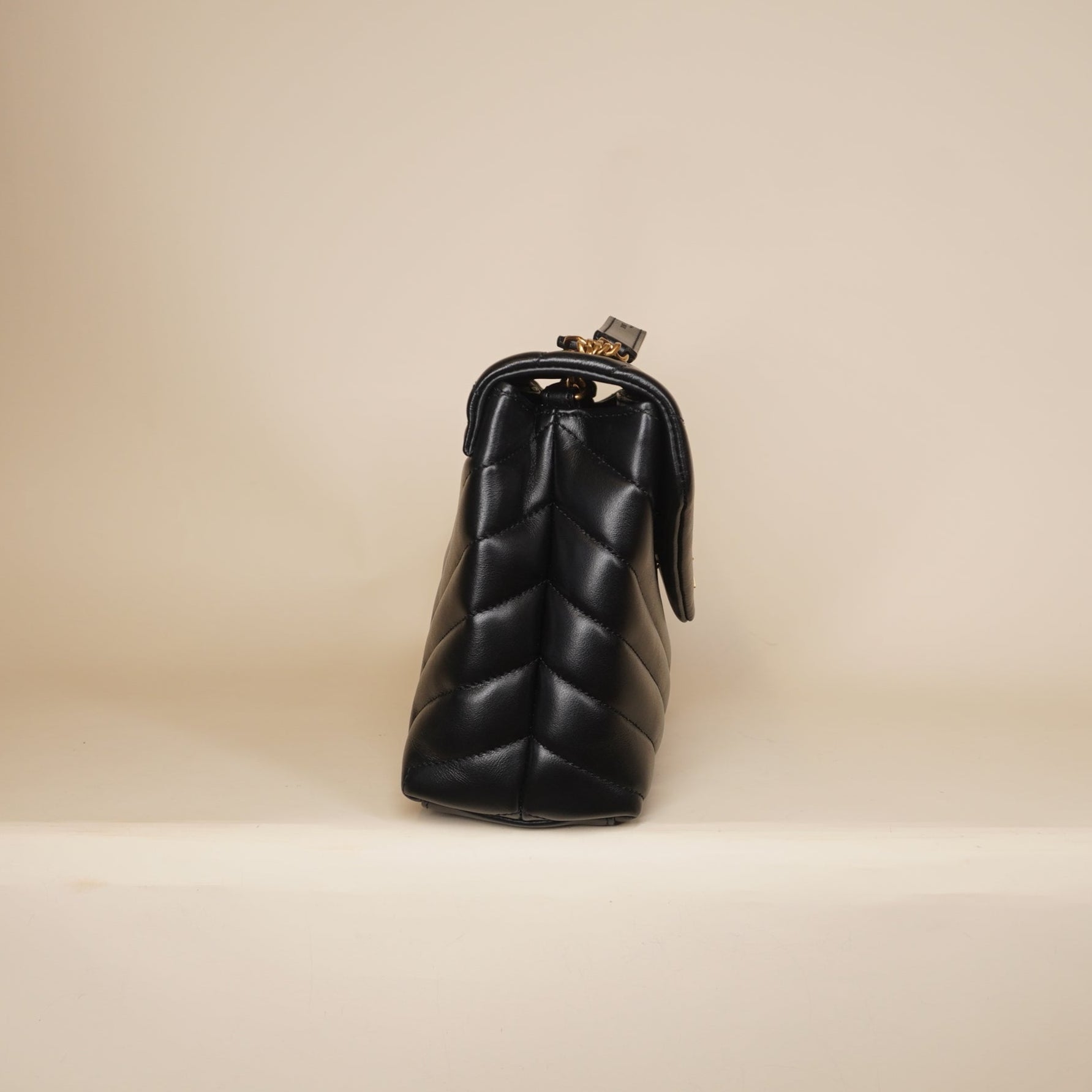 PRE-OWNED Black Leather LouLou Small Shoulder Bag