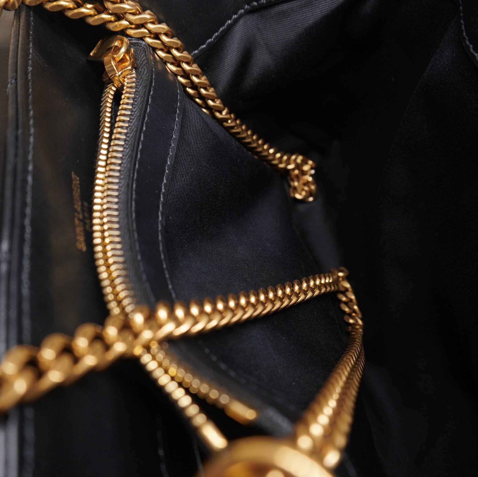 PRE-OWNED Black Leather LouLou Small Shoulder Bag