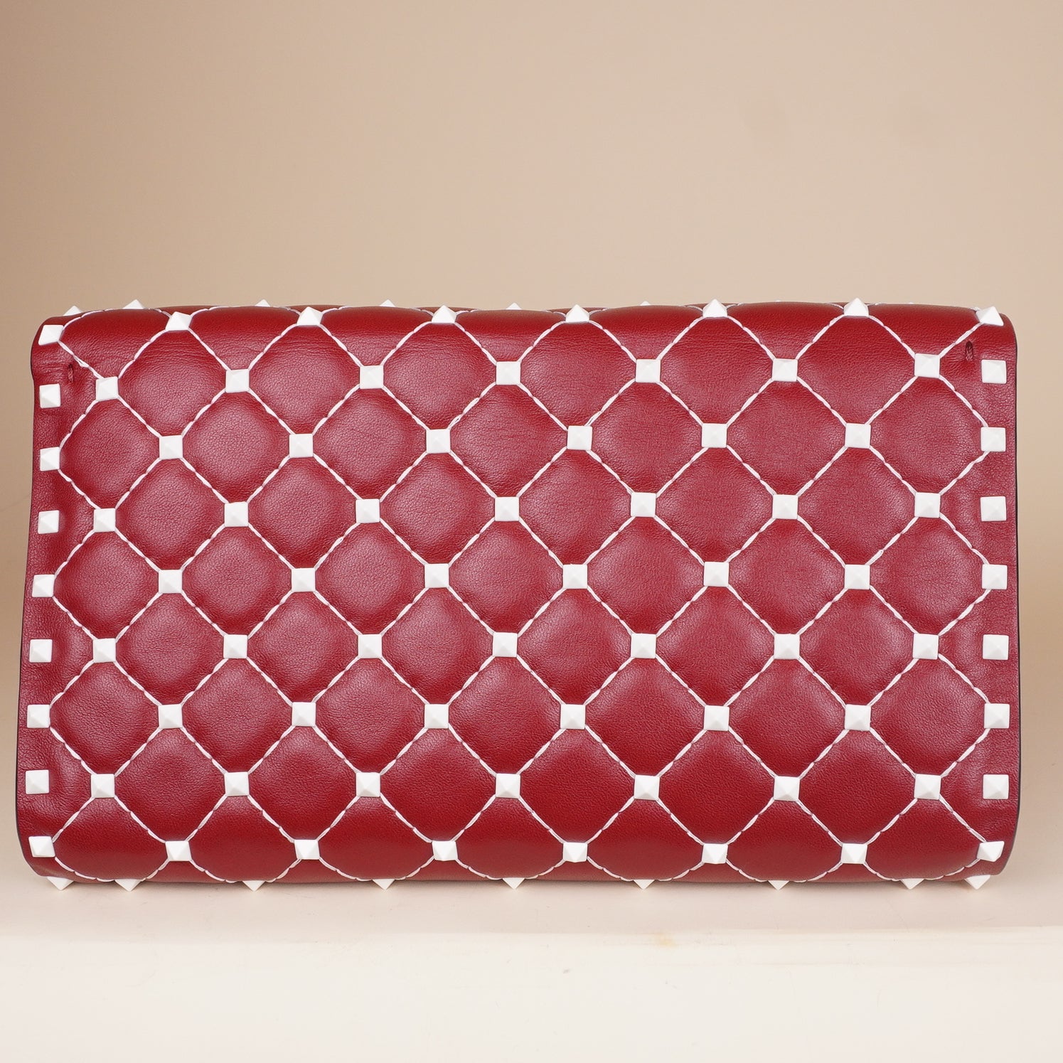 PRE-OWNED Free Red Rockstud Spike Wallet on Chain