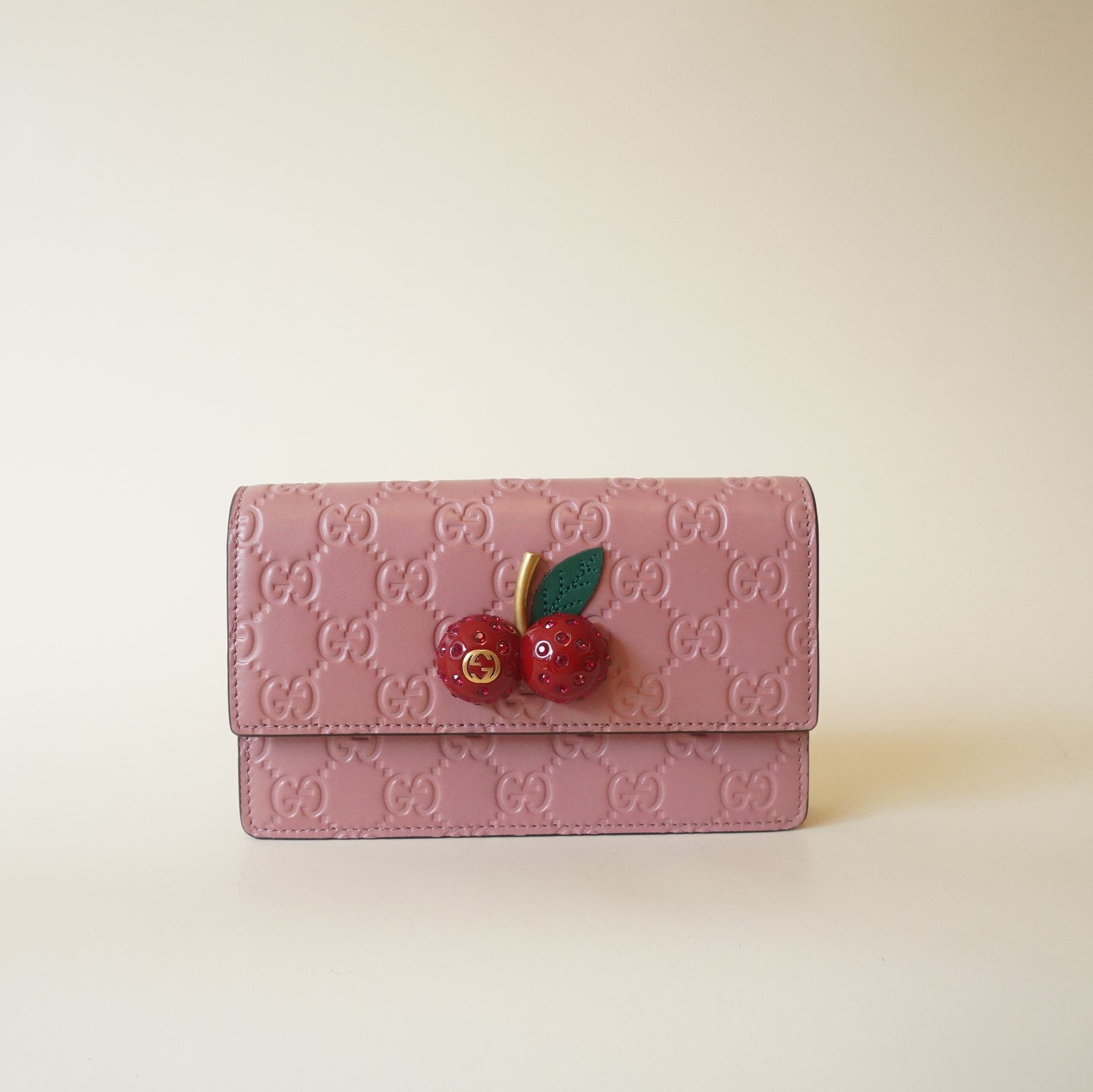 Bolso de hombro con cadena GG Guccissima Mini Cherry de segunda mano