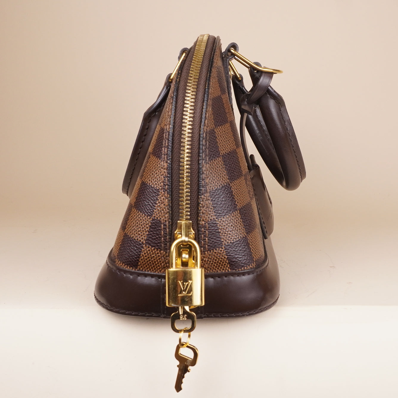 PRE-OWNED LV Damier Ebene Canvas Alma BB Bag