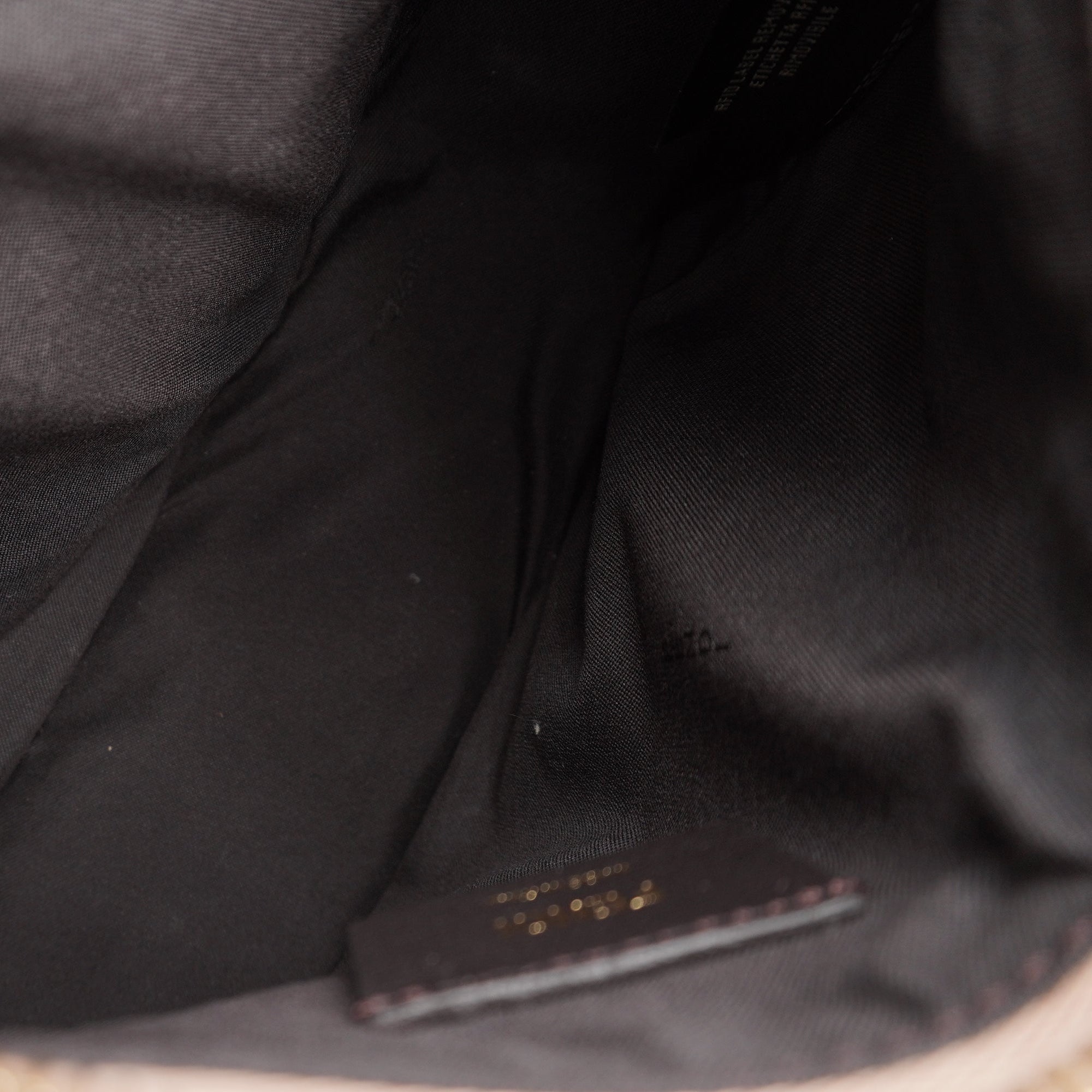 PRE-OWNED Vitello Grace Matte Small Fendigraphy Hobo Bag Light Rose