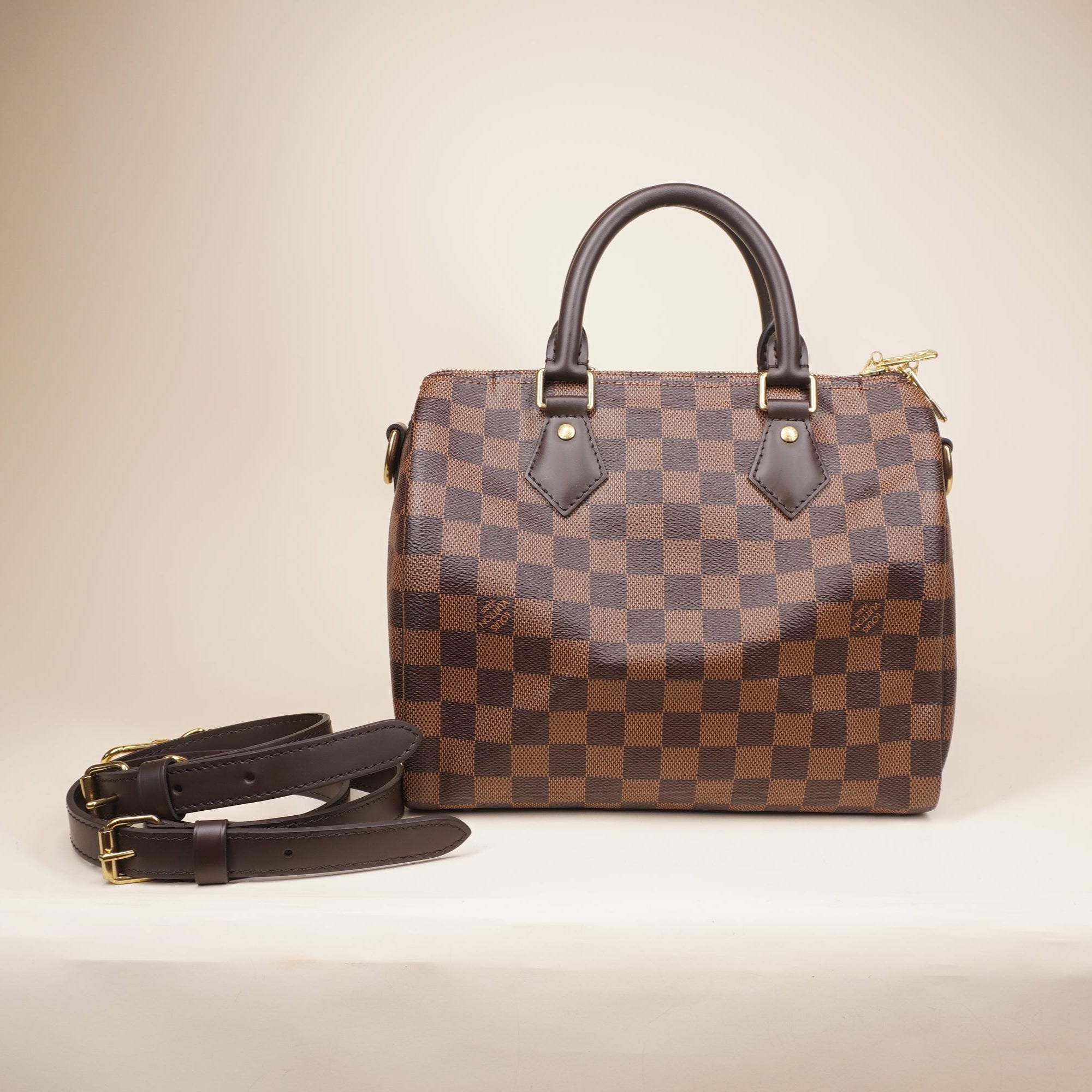 PRE-OWNED Speedy 25 Damier Ebene Canvas Bandoulier Shoulder Bag