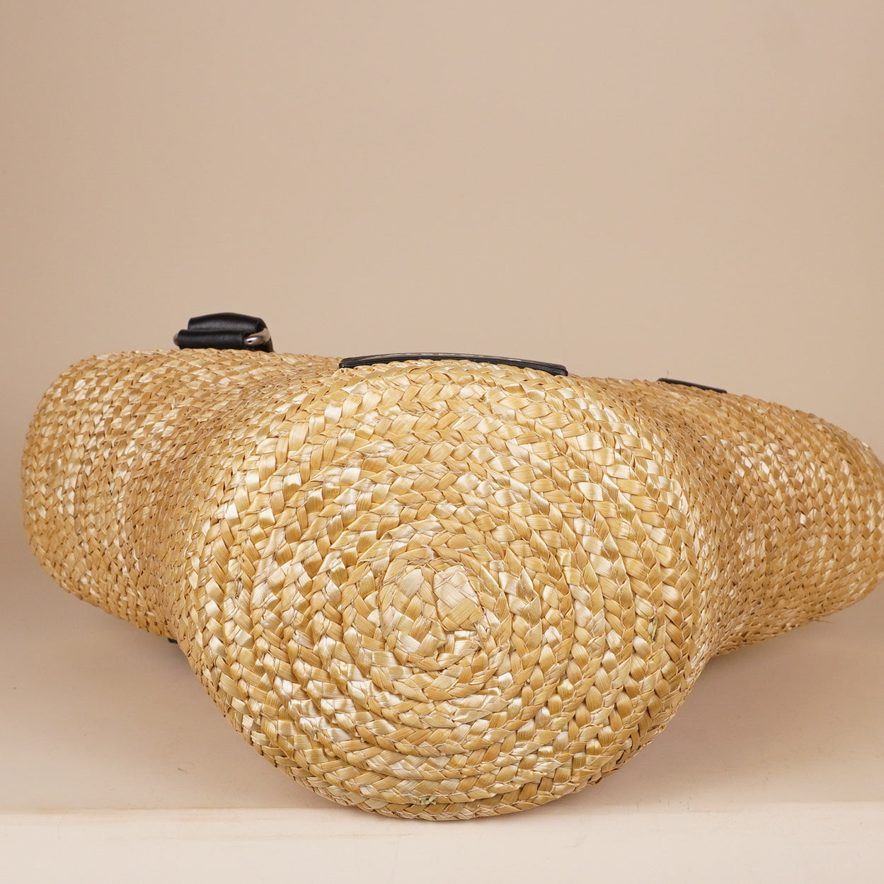 PRE-OWNED Braided Raffia Mini Tote Bag