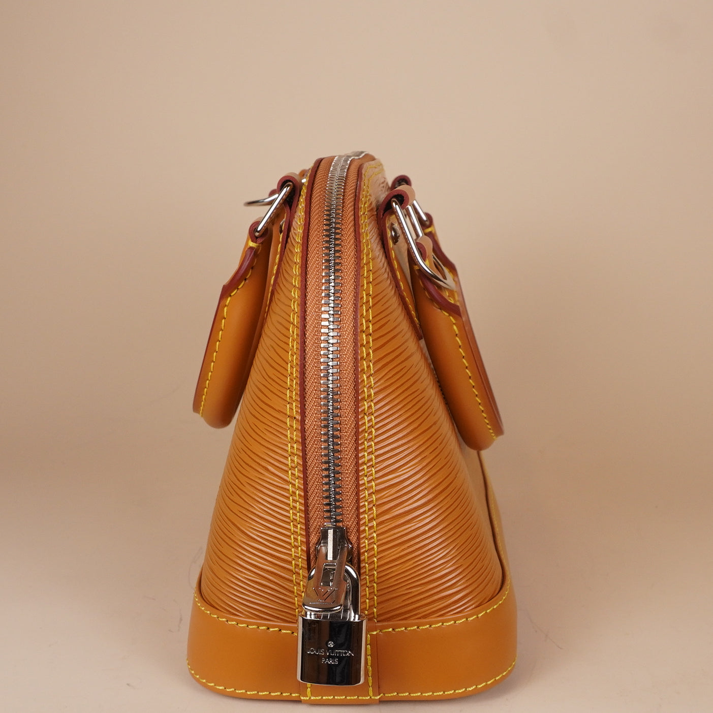 PRE-OWNED LV Epi Jacquard Alma BB Honey Gold