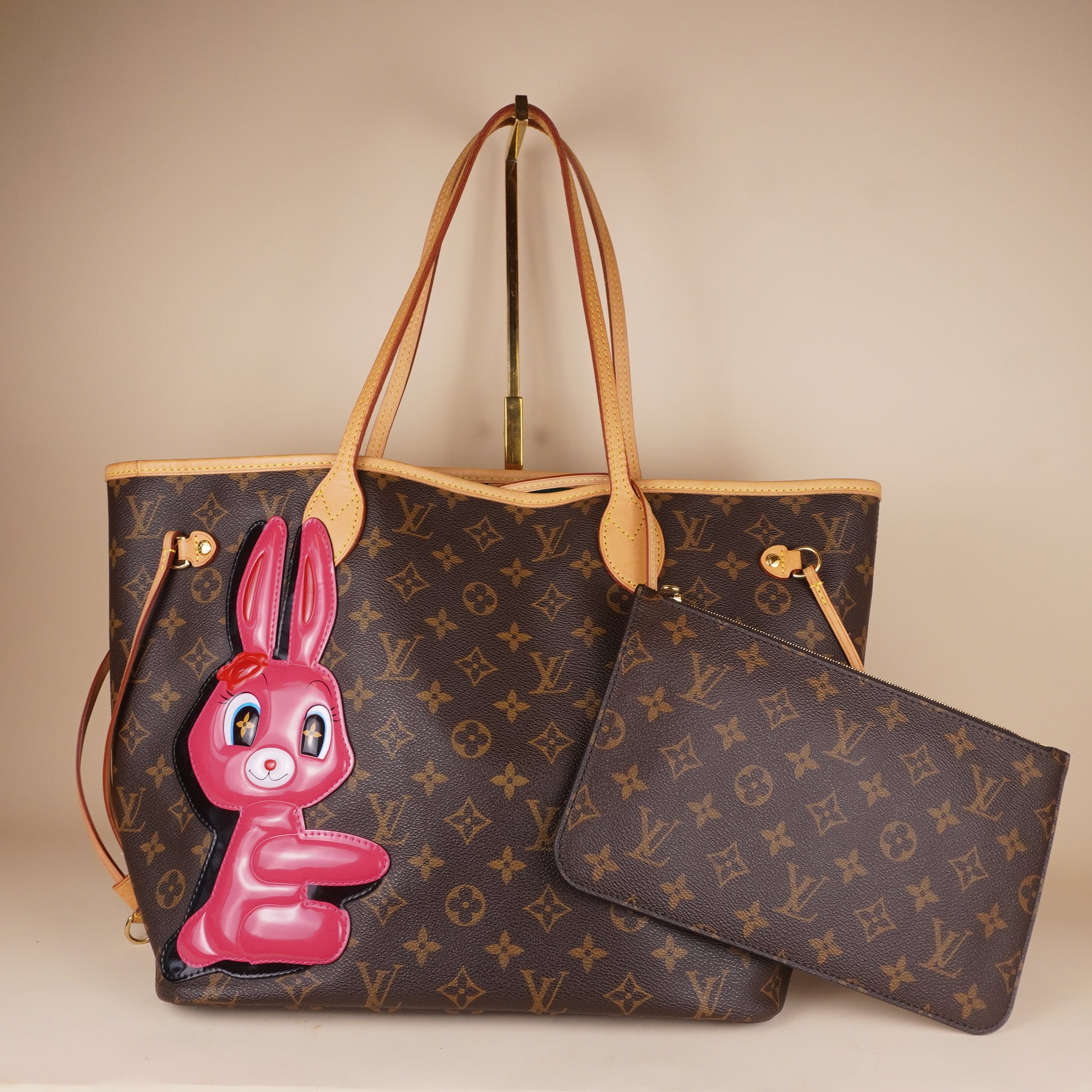 PRE-OWNED LV X Sun Yitian Monogram Rabbit Neverfull MM