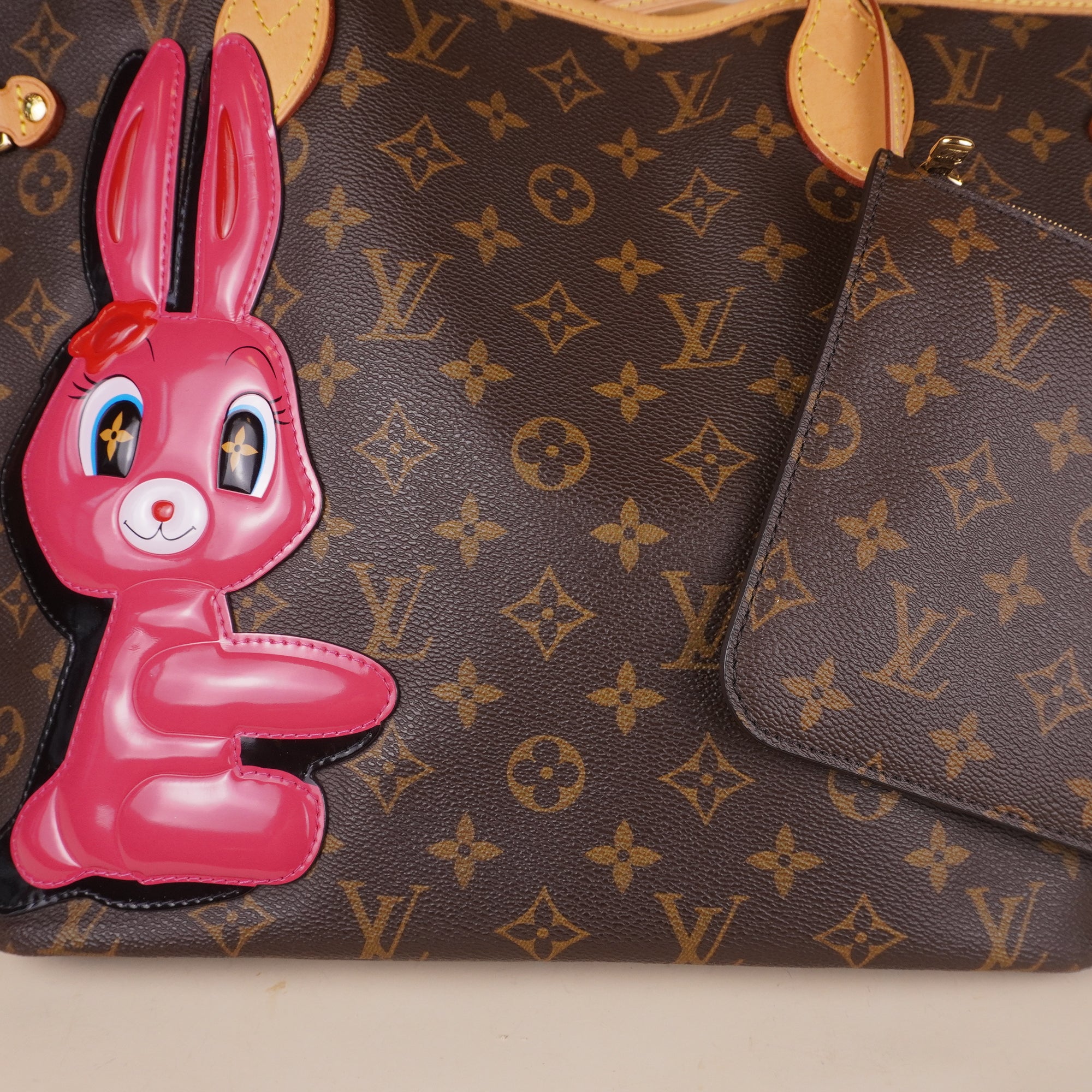 PRE-OWNED LV X Sun Yitian Monogram Rabbit Neverfull MM