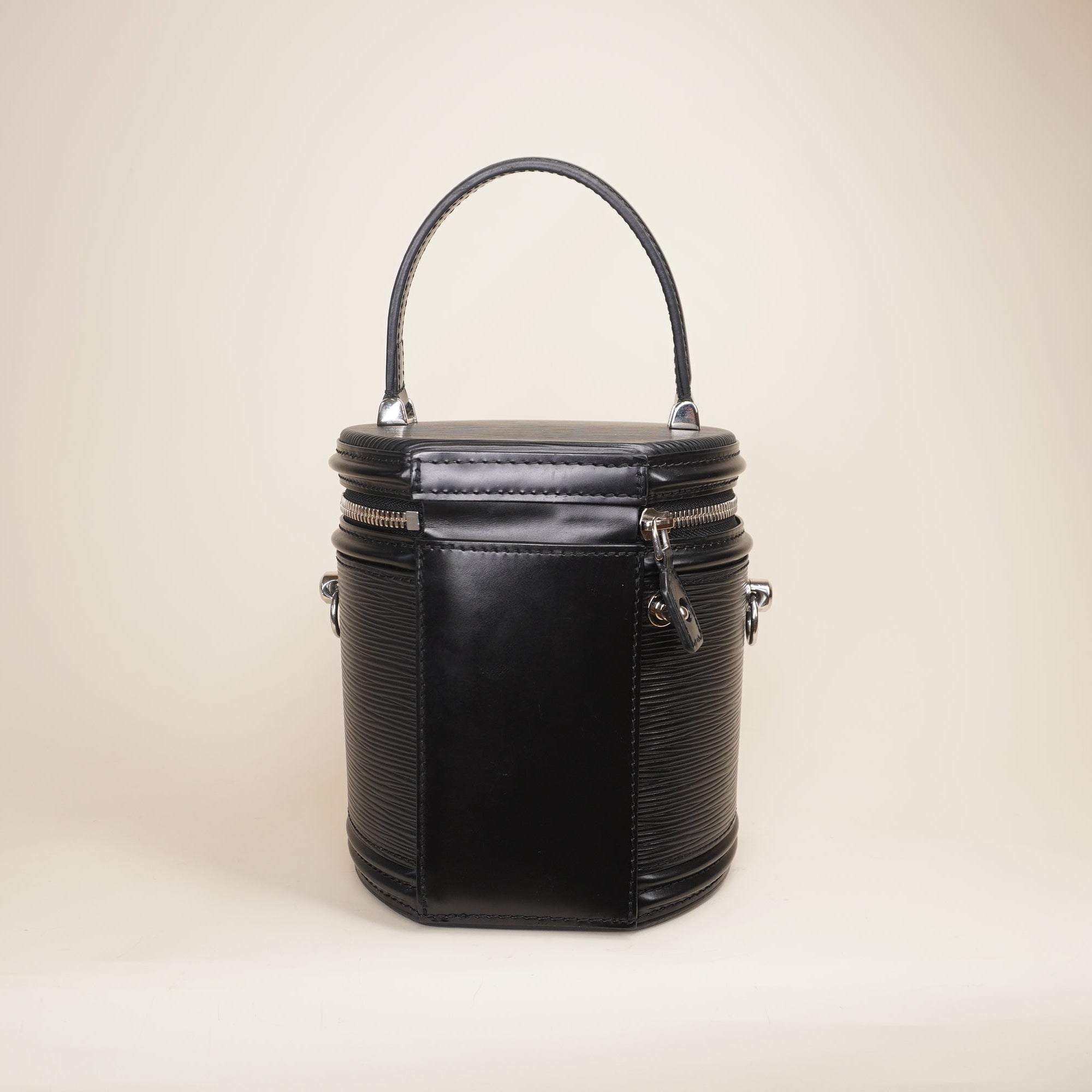 PRE-OWNED LV Cannes EPI Black Calfskin Shoulder Bag