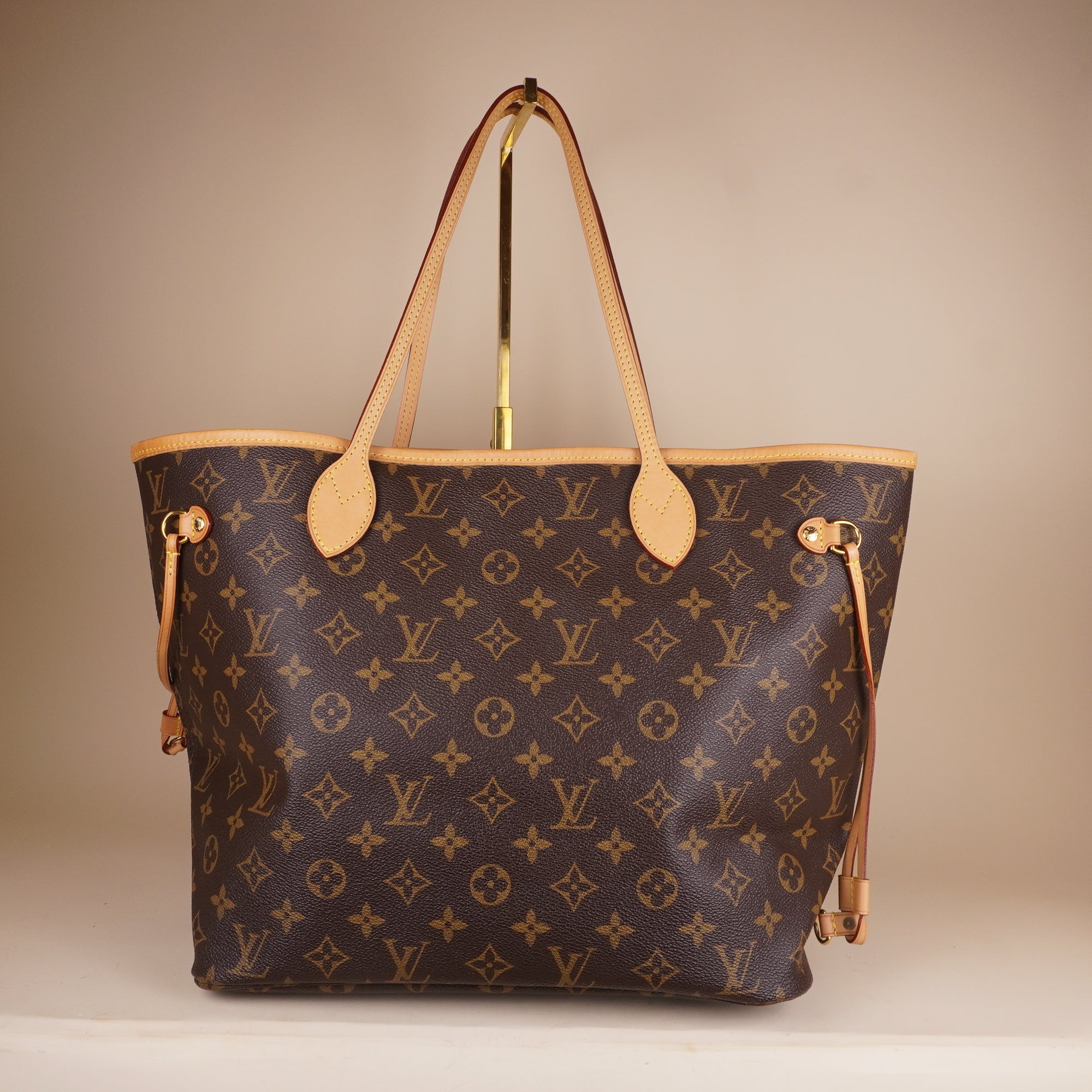 PRE-OWNED LV Brown Monogram Coated Canvas Neverfull MM
