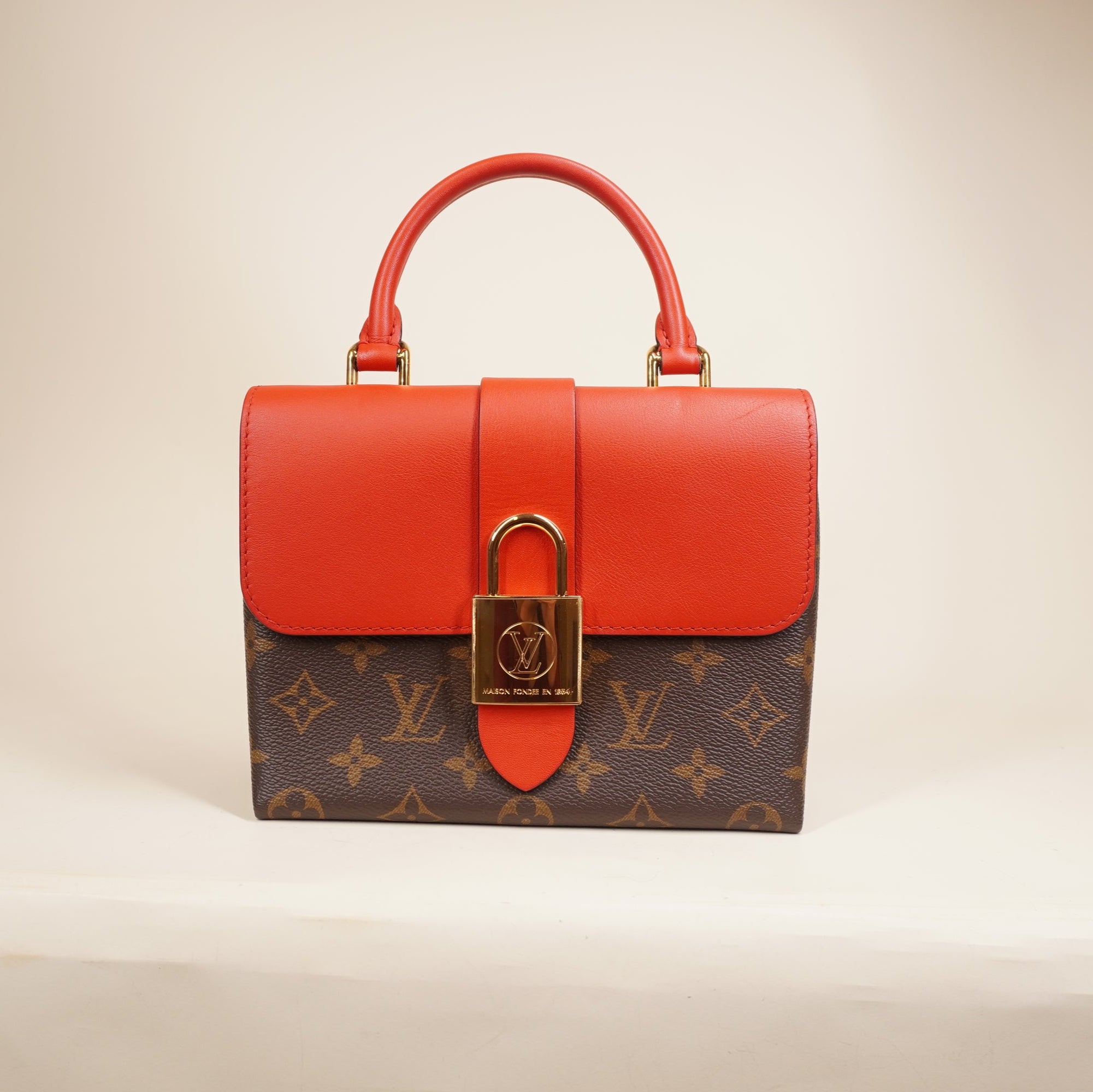 PRE-OWNED LV Monogram Locky BB Coquelicot Shoulder Bag