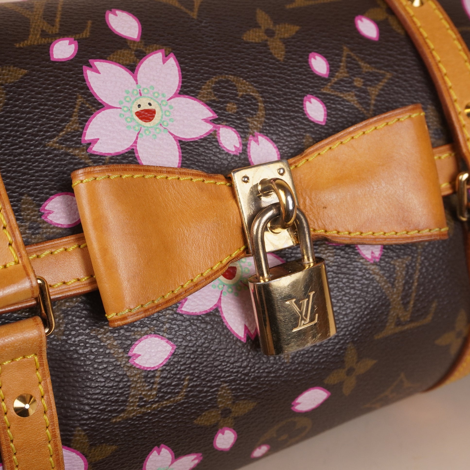 PRE-OWNED LV Monogram Cherry Blossom Papillon Brown