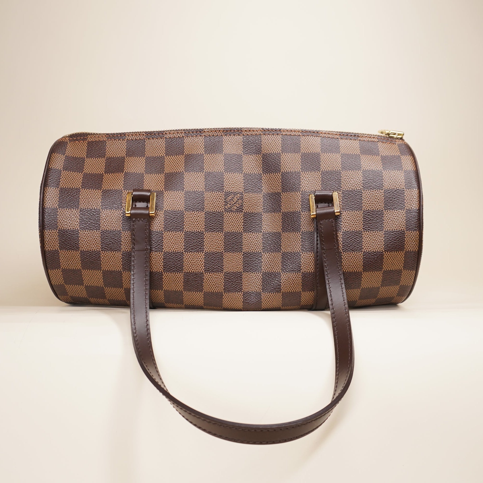 PRE-OWNED LV Damier Ebene Papillon 30 Shoulder Bag