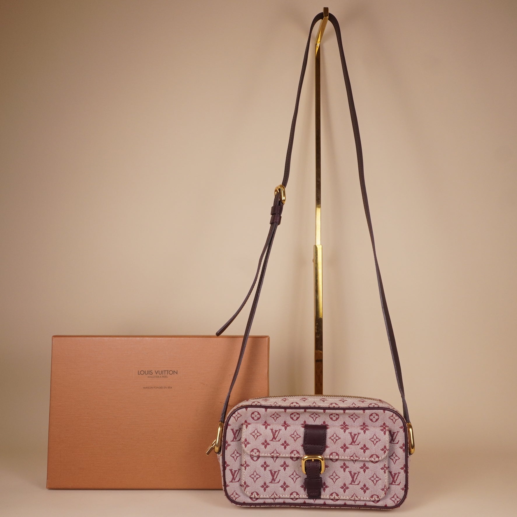 PRE-OWNED LV Cerise Monogram Mini Lin Juliette NM Bag